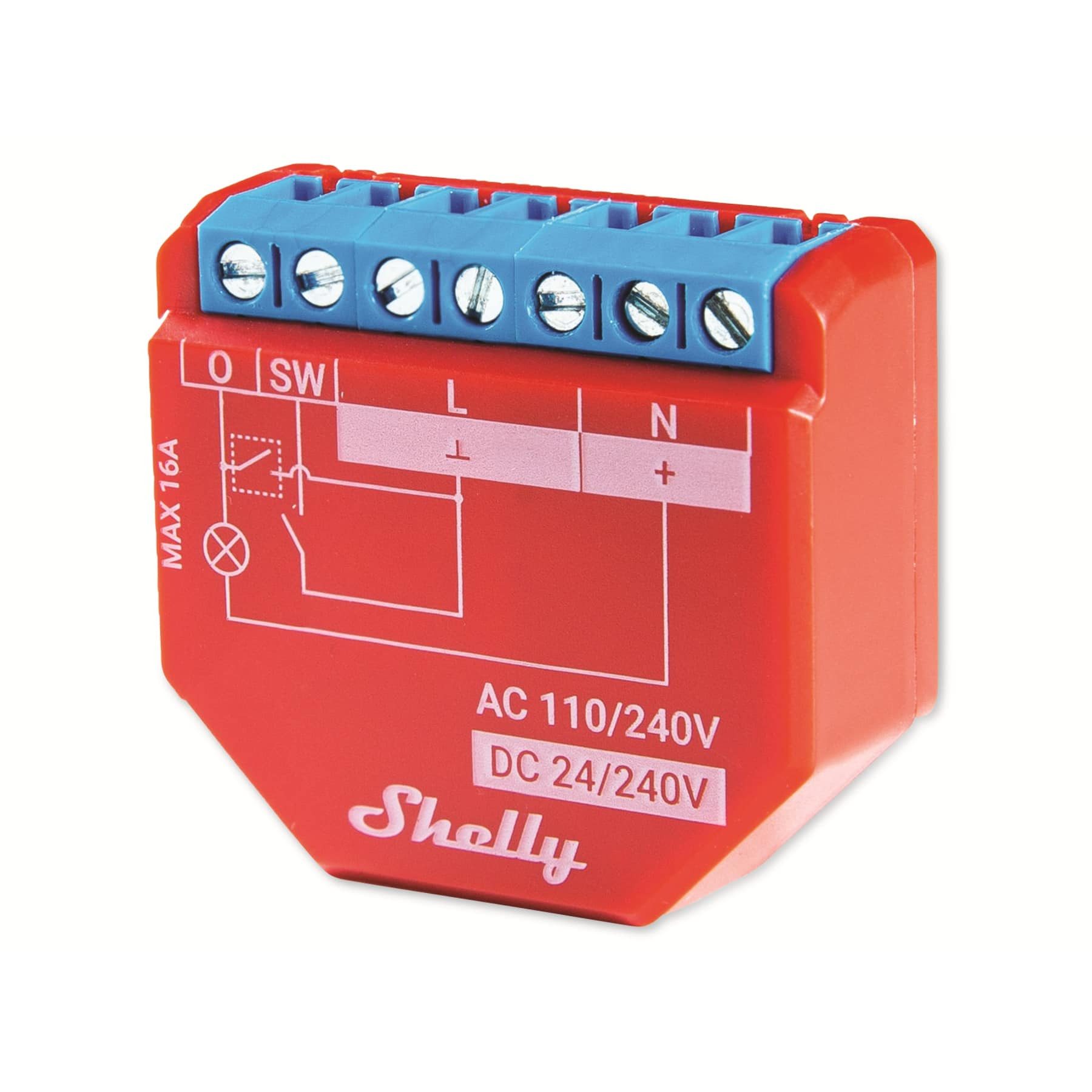Shelly SHELLY WLAN-Schaltaktor Plus 1PM, 16 A, Bluetooth Unterputzschalter