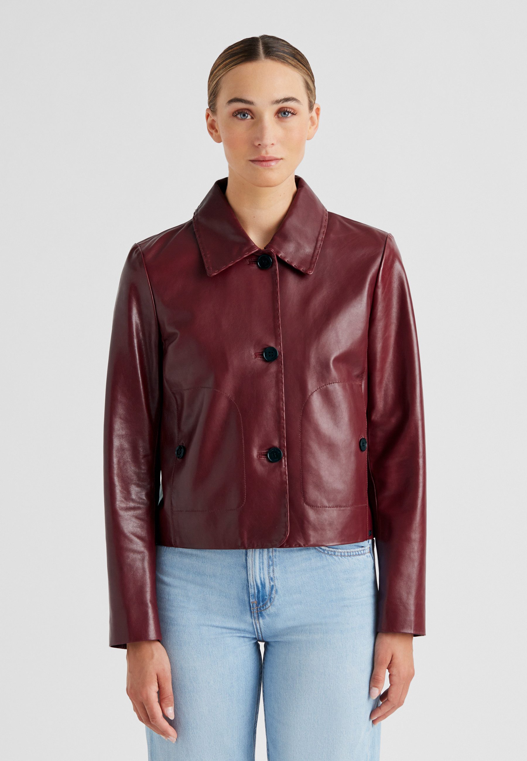 Milestone Lederjacke MSDalila Damen Bikerjacke Jacke Leder normale Passform günstig online kaufen