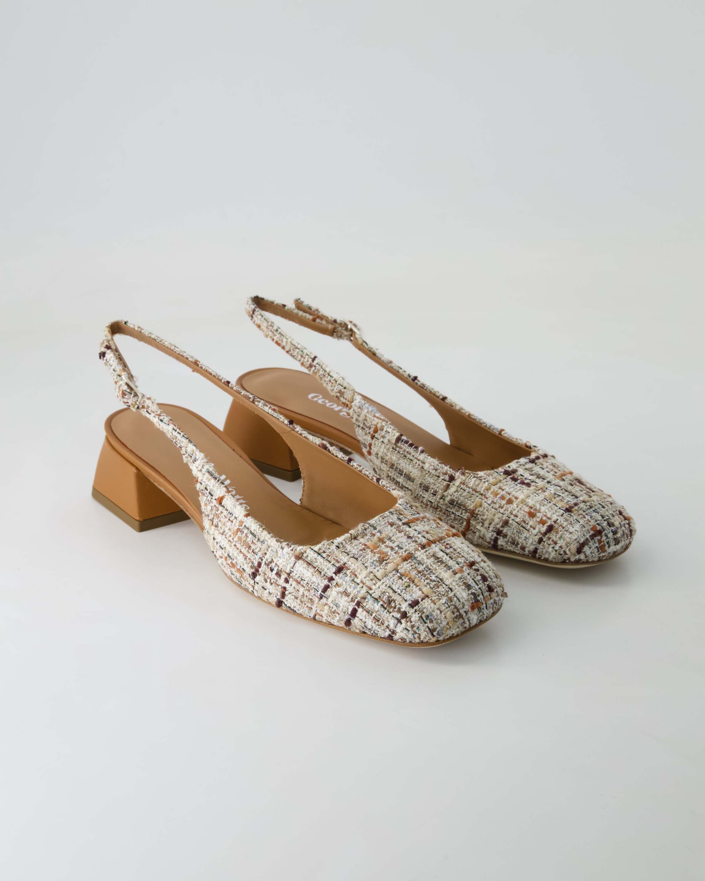 George Watts N2108-404 Slingpumps Obermaterial: Leder und Textil