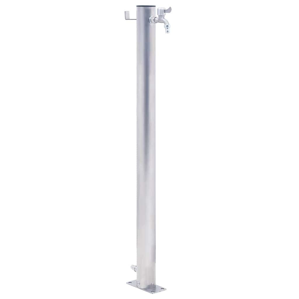 vidaXL Bewässerungssystem Wassersäule für den Garten 100 cm Edelstahl Rund, (1-tlg)