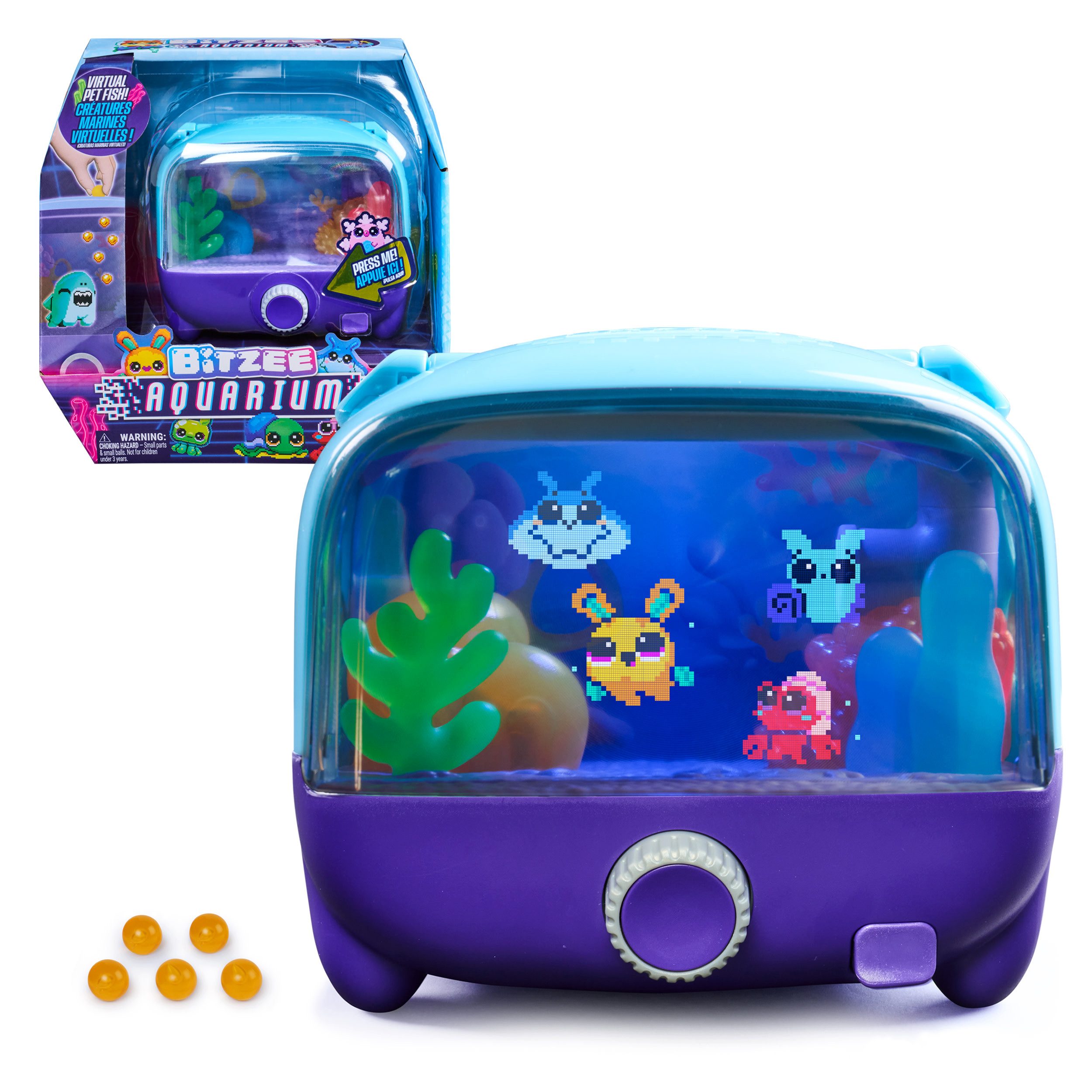 Spin Master Spielfigur Bitzee - Aquarium, mit Licht- & Soundeffekten, Touchdisplay