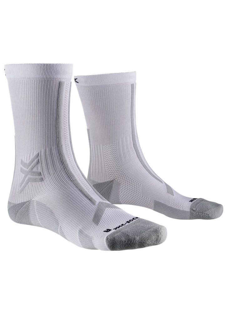 Laufsocken Trailrun Discover Crew (für Traillaufe) weiss/grau Herren - 1 Paar