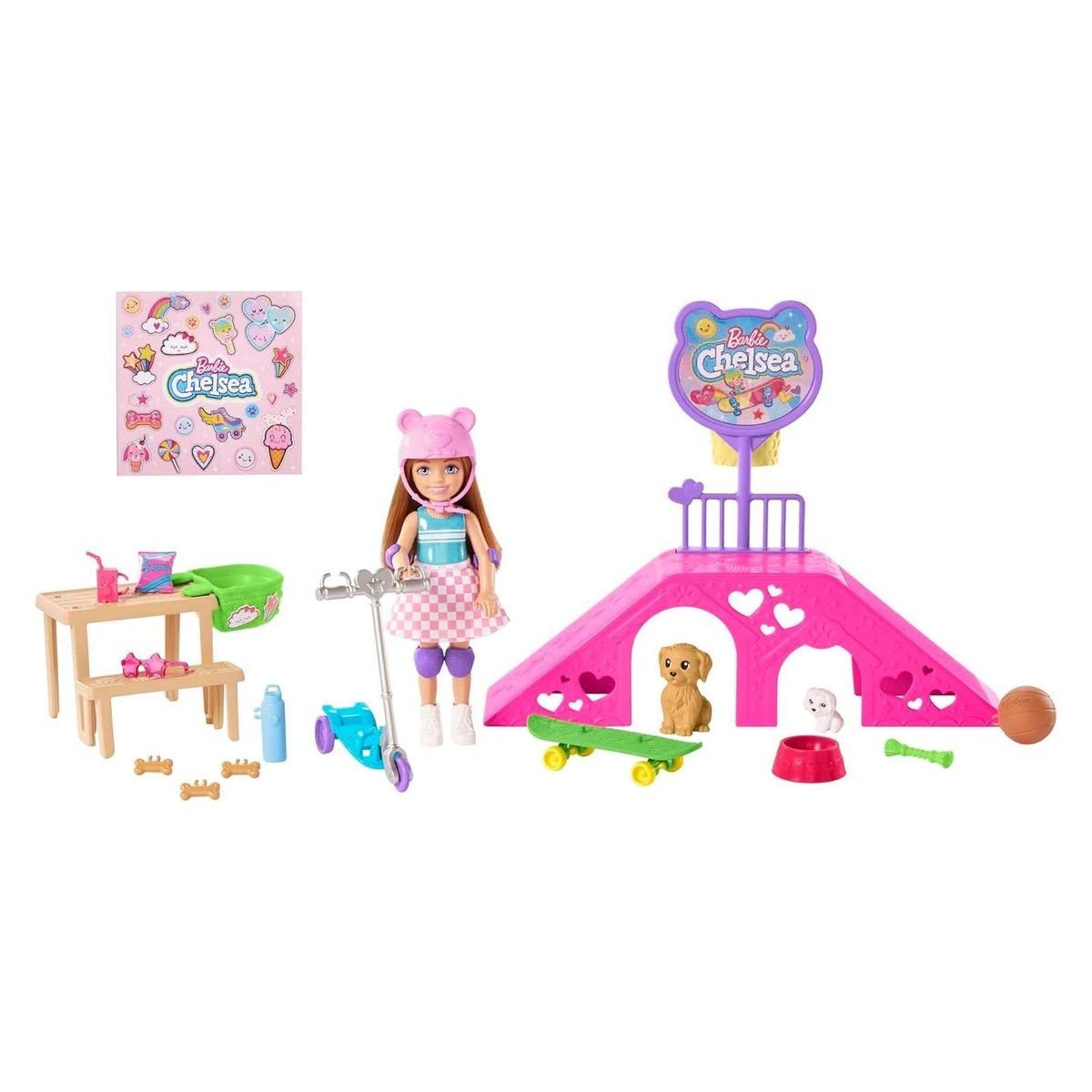 Mattel® Stehpuppe Mattel HJY35 - Barbie - Chelsea - Skatepark: Chelsea+Skat günstig online kaufen