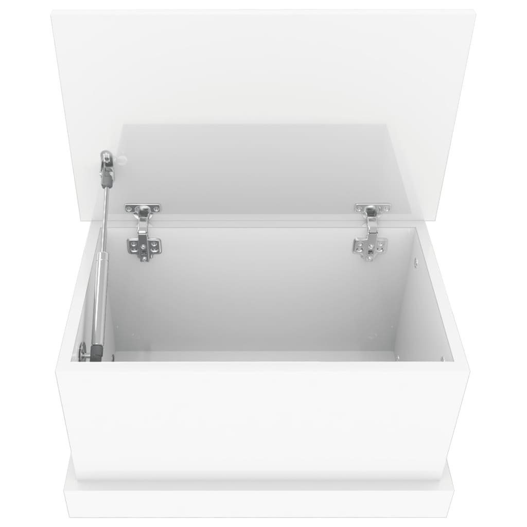 (1 cm Hochglanz-Weiß Truhe Holzwerkstoff St) 50x30x28 vidaXL Aufbewahrungsbox