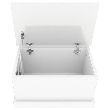vidaXL Aufbewahrungsbox Truhe Hochglanz-Weiß 50x30x28 cm Holzwerkstoff (1 St)
