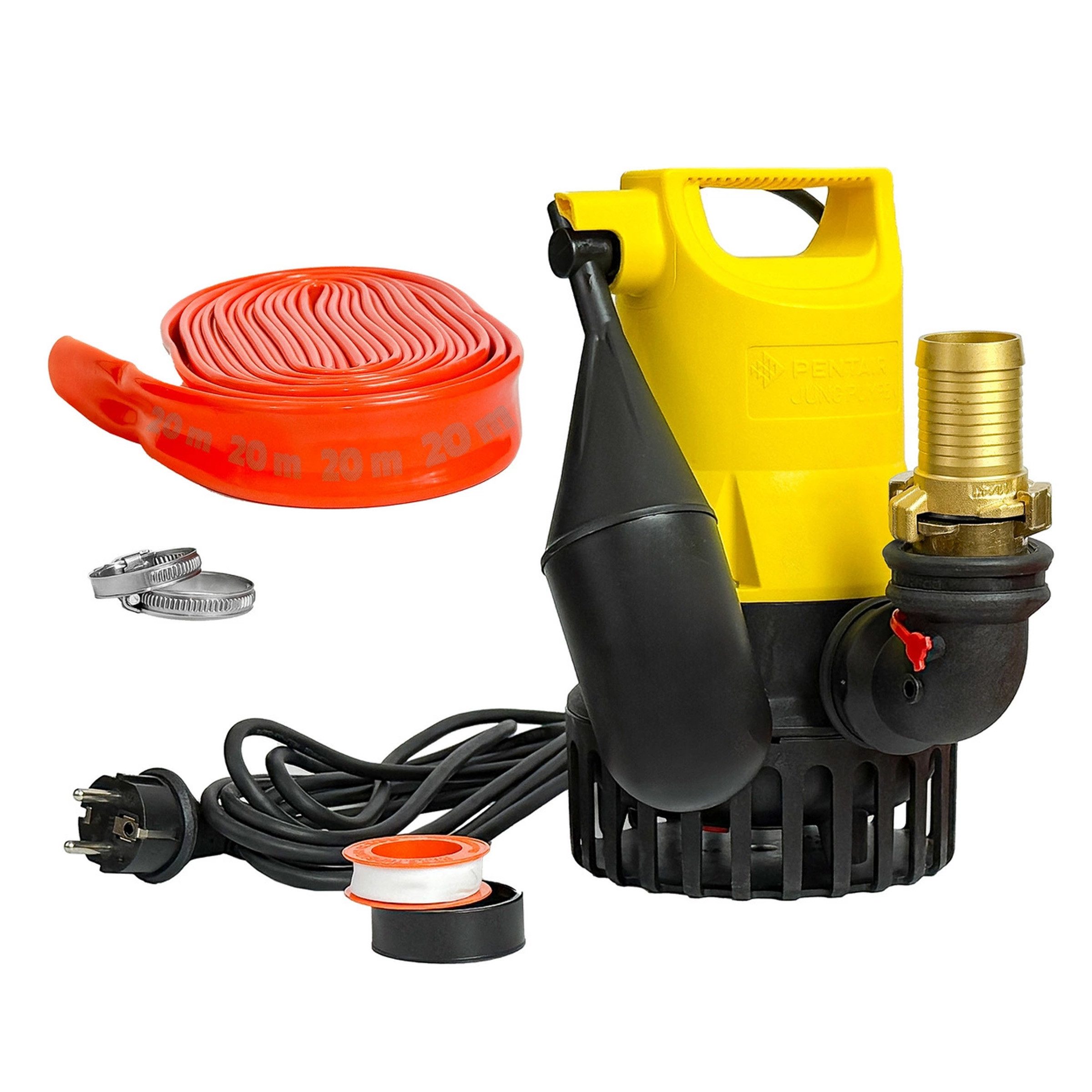 Bandloo Schmutzwasserpumpe BANDLOO Komplett-Set Jung U5KS Pumpe + 20m Schlauch DN32 (1-tlg)