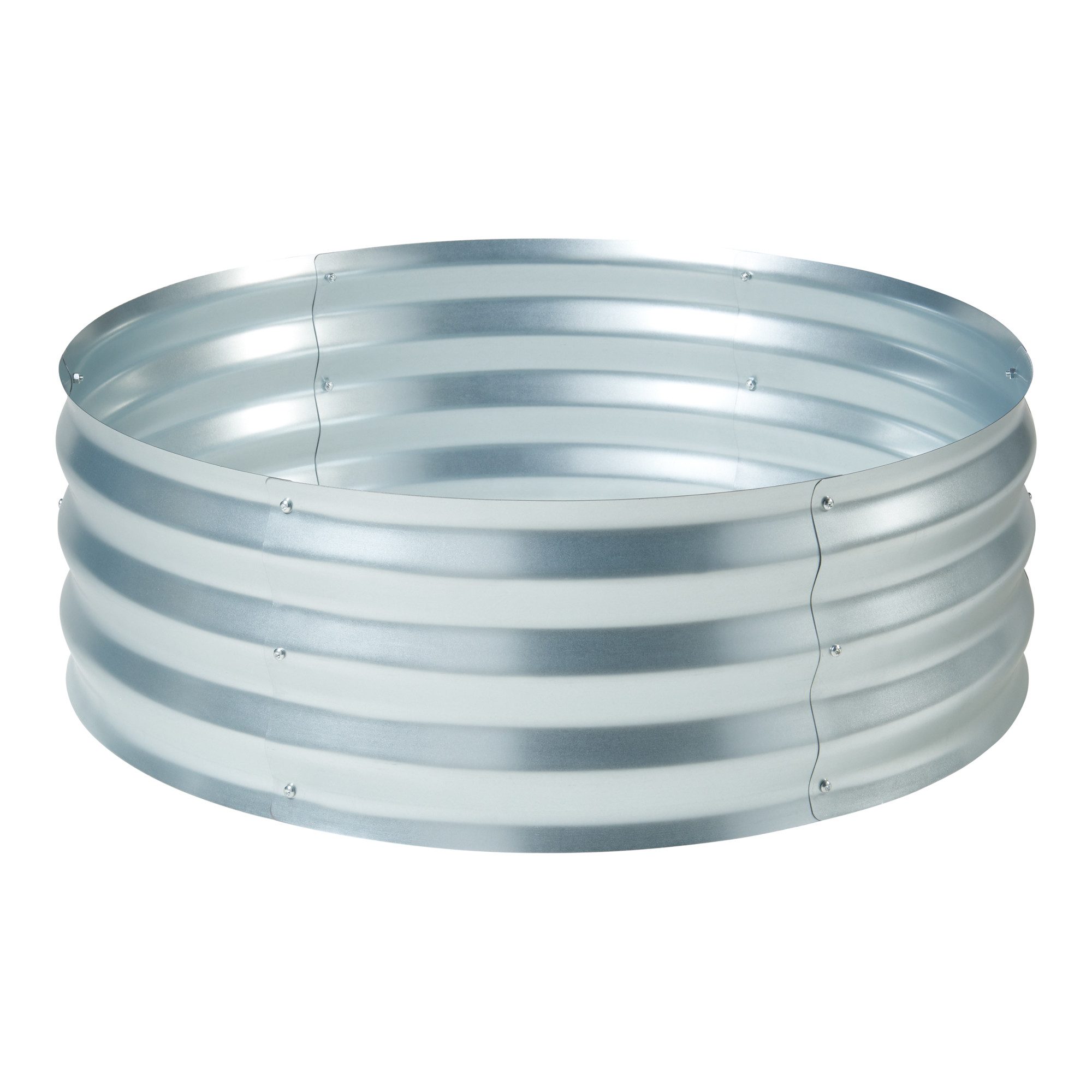 casa.pro Hochbeet, »Andrano« verzinkter Stahl rund Ø91,5 x 30,5 cm Silberfarben