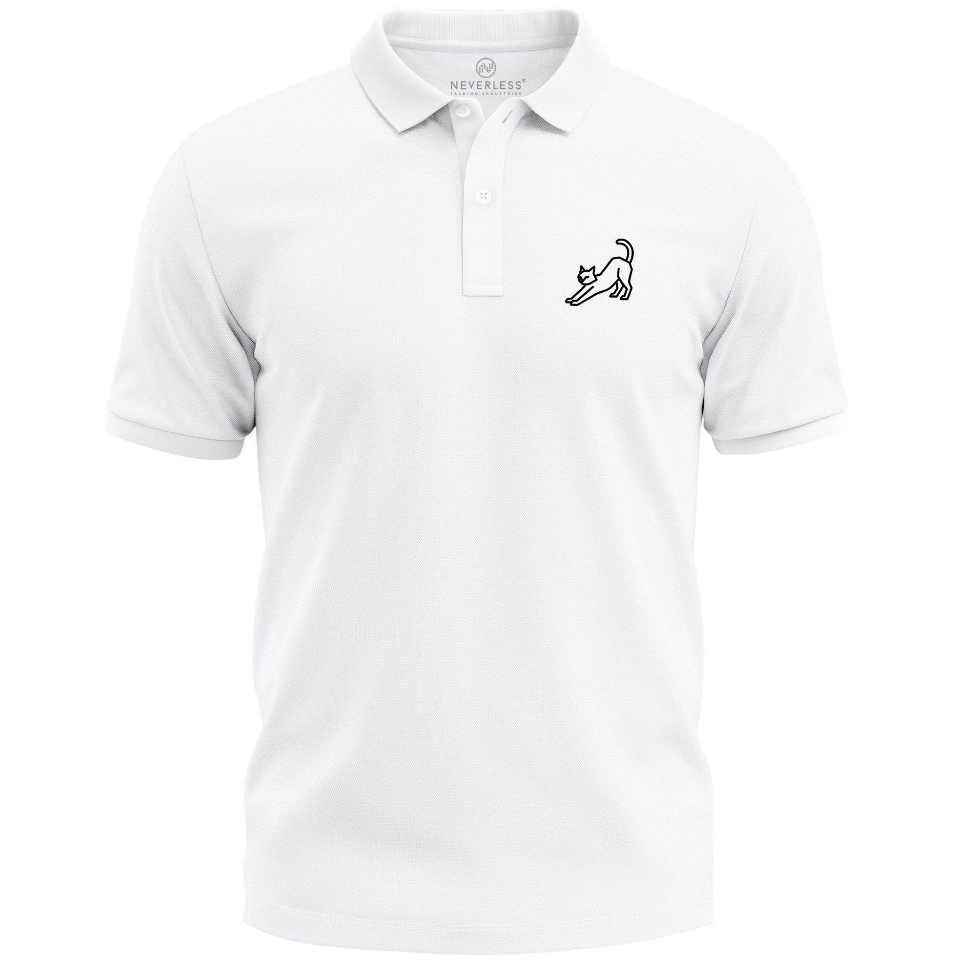Neverless Poloshirt Poloshirt Herren Wolf Tierlogo günstig online kaufen