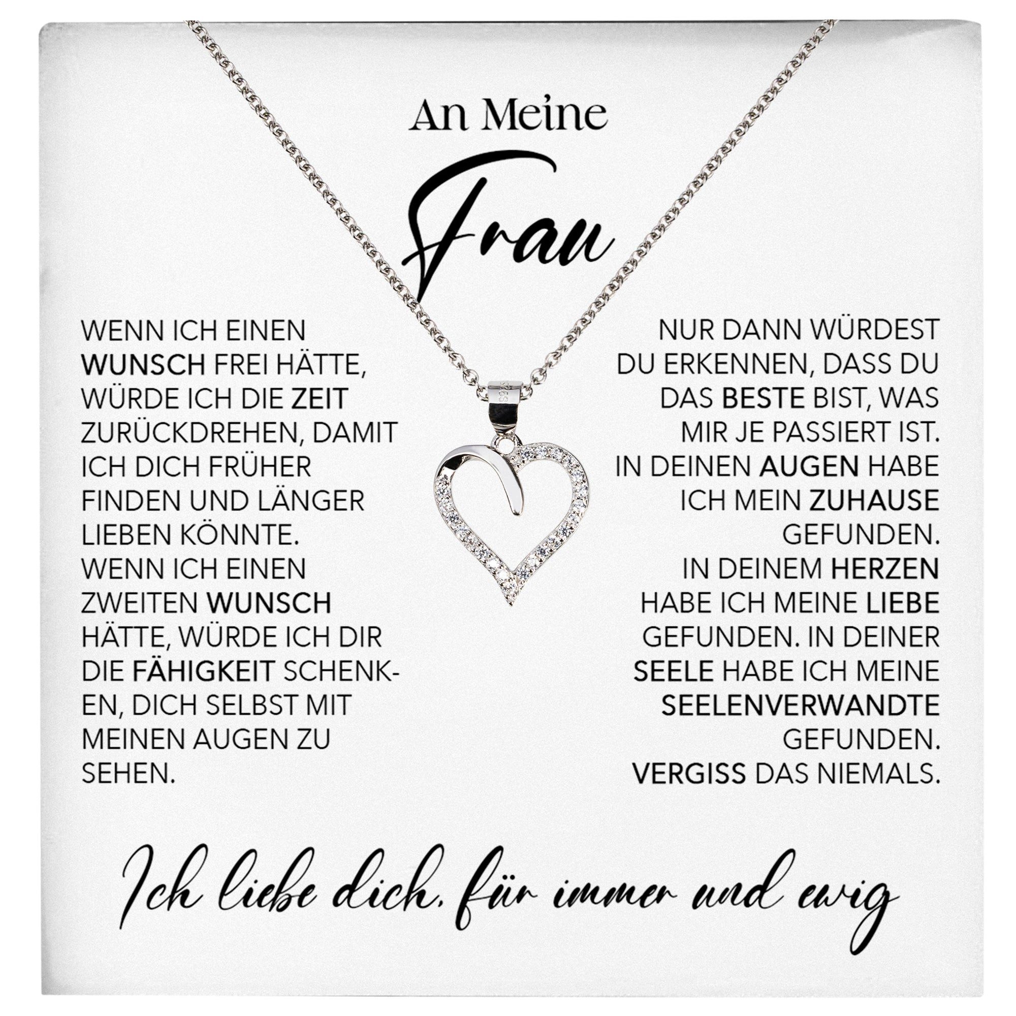 Schmuckset Ehefrau Hochzeitstag Valentinstag Ich Liebe Dich Geschenk Halskette