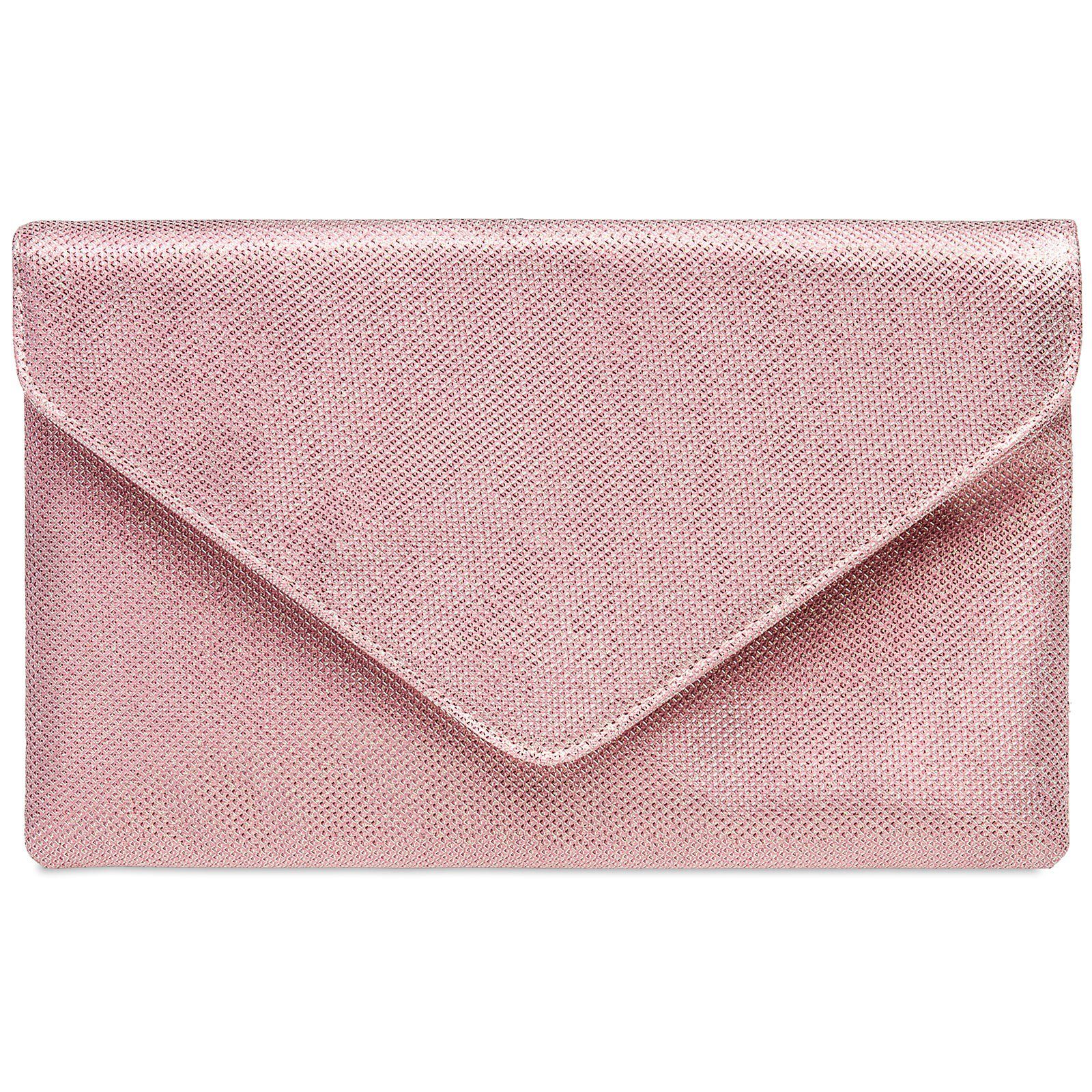 Clutch TA357 große elegante Damen Glitzer Clutch Tasche Abendtasche
