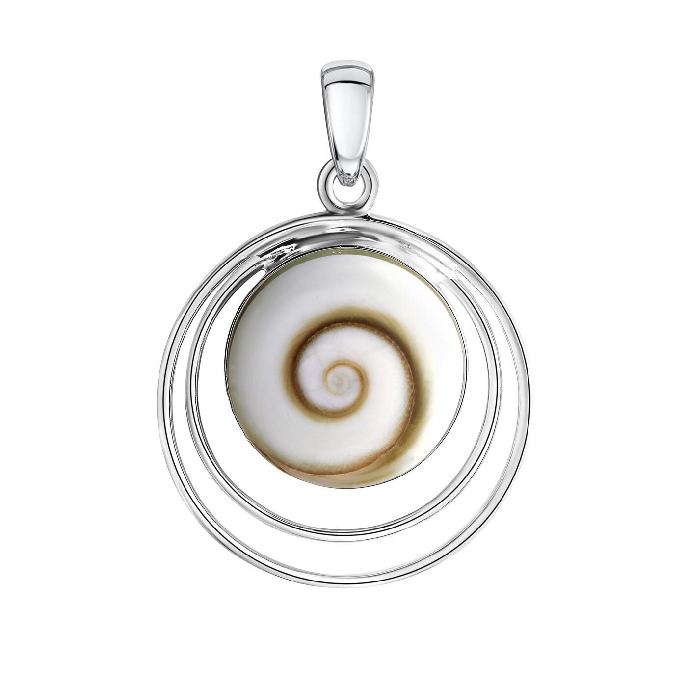Vivance Kettenanhänger 925/- Silber rhodiniert mit Muschel weiß günstig online kaufen