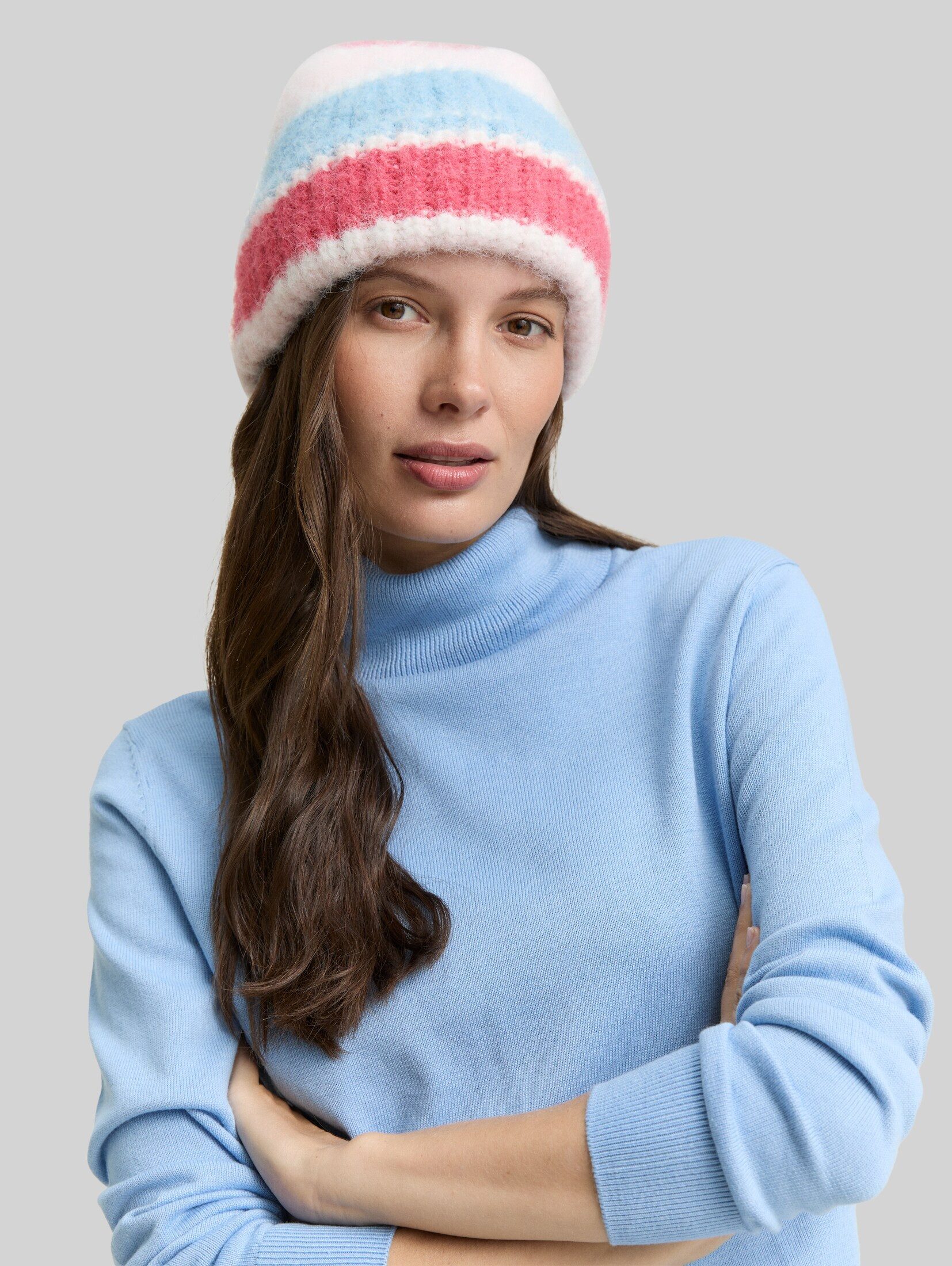 TOM TAILOR Beanie Accessoire Beanie Mütze mit Streifenmuster