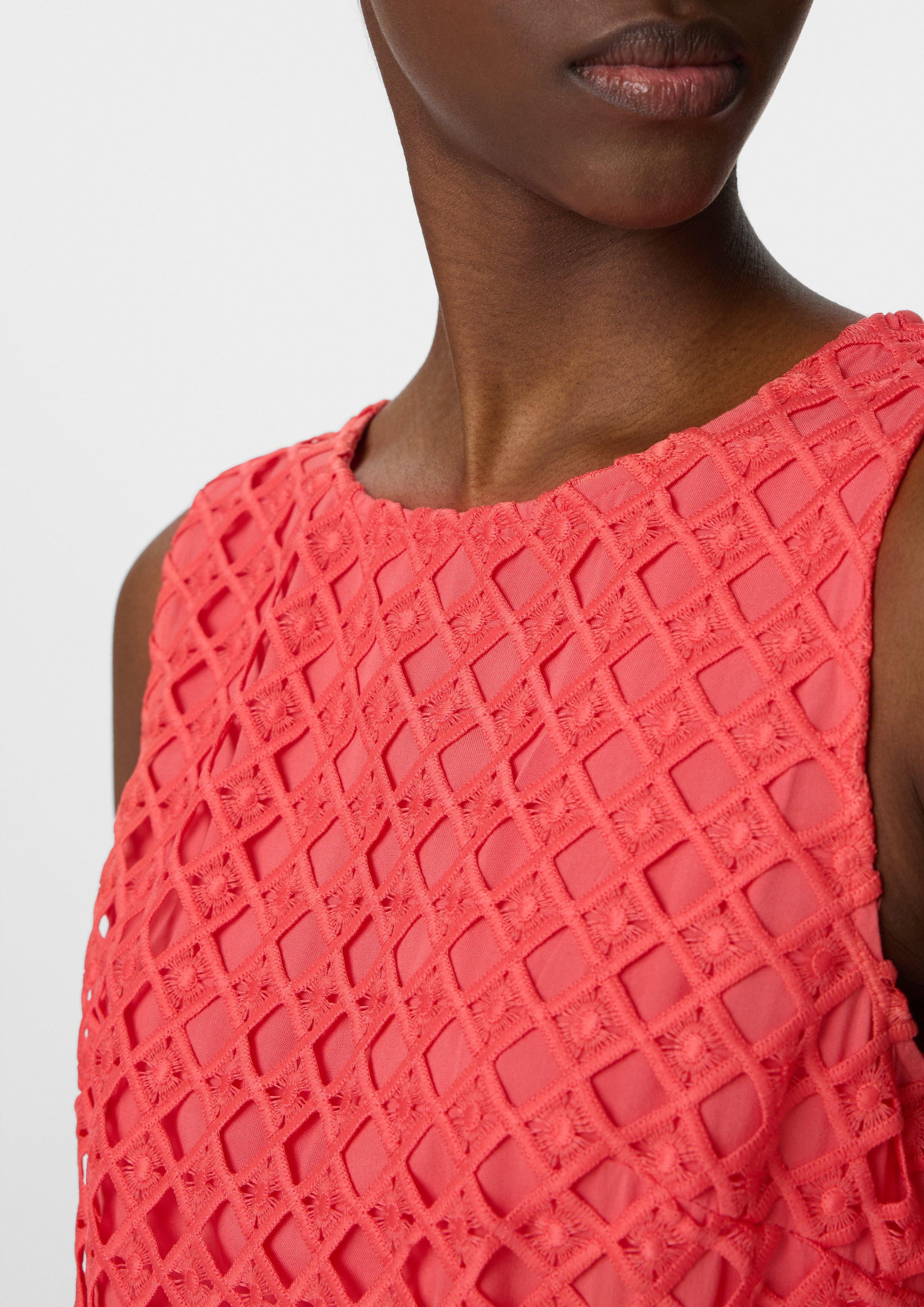 Comma Minikleid Tailliertes Spitzenkleid mit blickdichtem günstig online kaufen