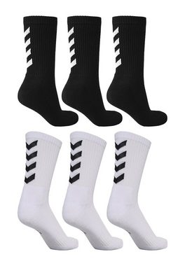 hummel Socken 6-er Pack Sport Socken Lange Basic Socken FUNDAMENTAL (6-Paar, sportlich) 5789 in Weiß-Schwarz