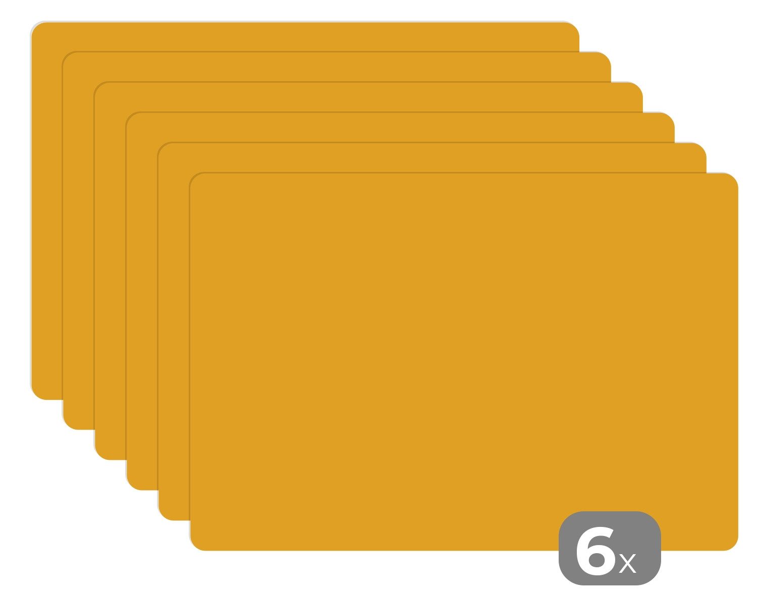 MuchoWow Platzset Ockergelb - Herbst - Interieur, (6-St), Platzsets, Tischset, Abwaschbar, Tischsets, Platzdeckchen