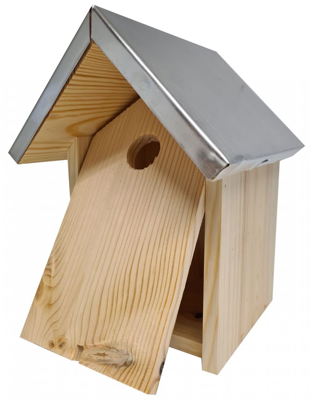 Trend Line Vogelhaus Nistkasten natur mit Metalldach und