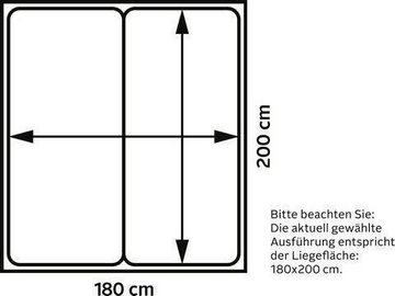 Jockenhöfer Gruppe Boxspringbett Bella erhältlich in 140 & 180cm Breite, mit Kaltschaum-Topper und Rauchglas-Steinen