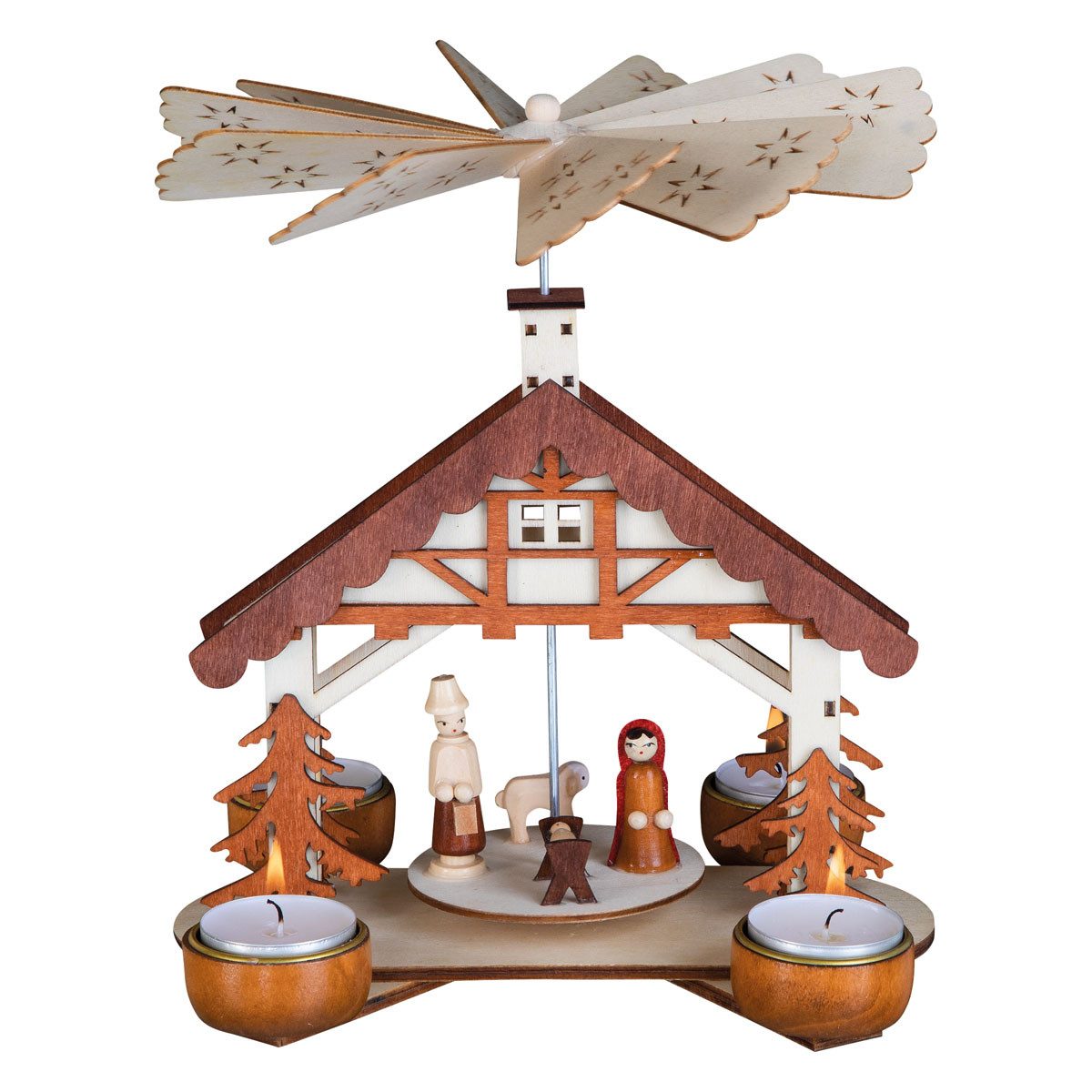 Dekoobjekt Kleine Pyramide aus Holz.
