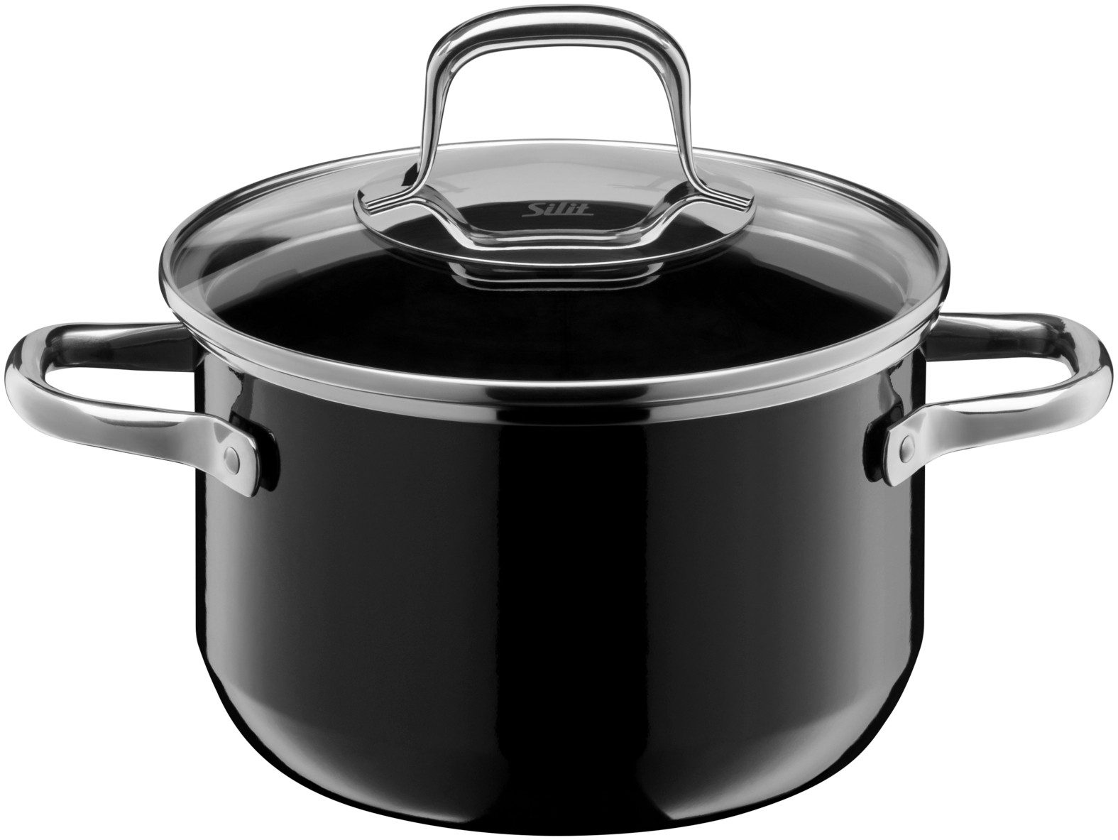 Silit Topf-Set Silit Silargan® Elegance Topf-Set, 4-teilig, Black, Silargan Funktionskeramik (Kochtopf Set, mit Glasdeckel), Made in Germany