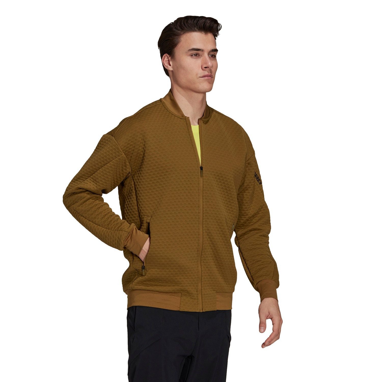 adidas Performance Fleecejacke Terrex Hike braun Herren