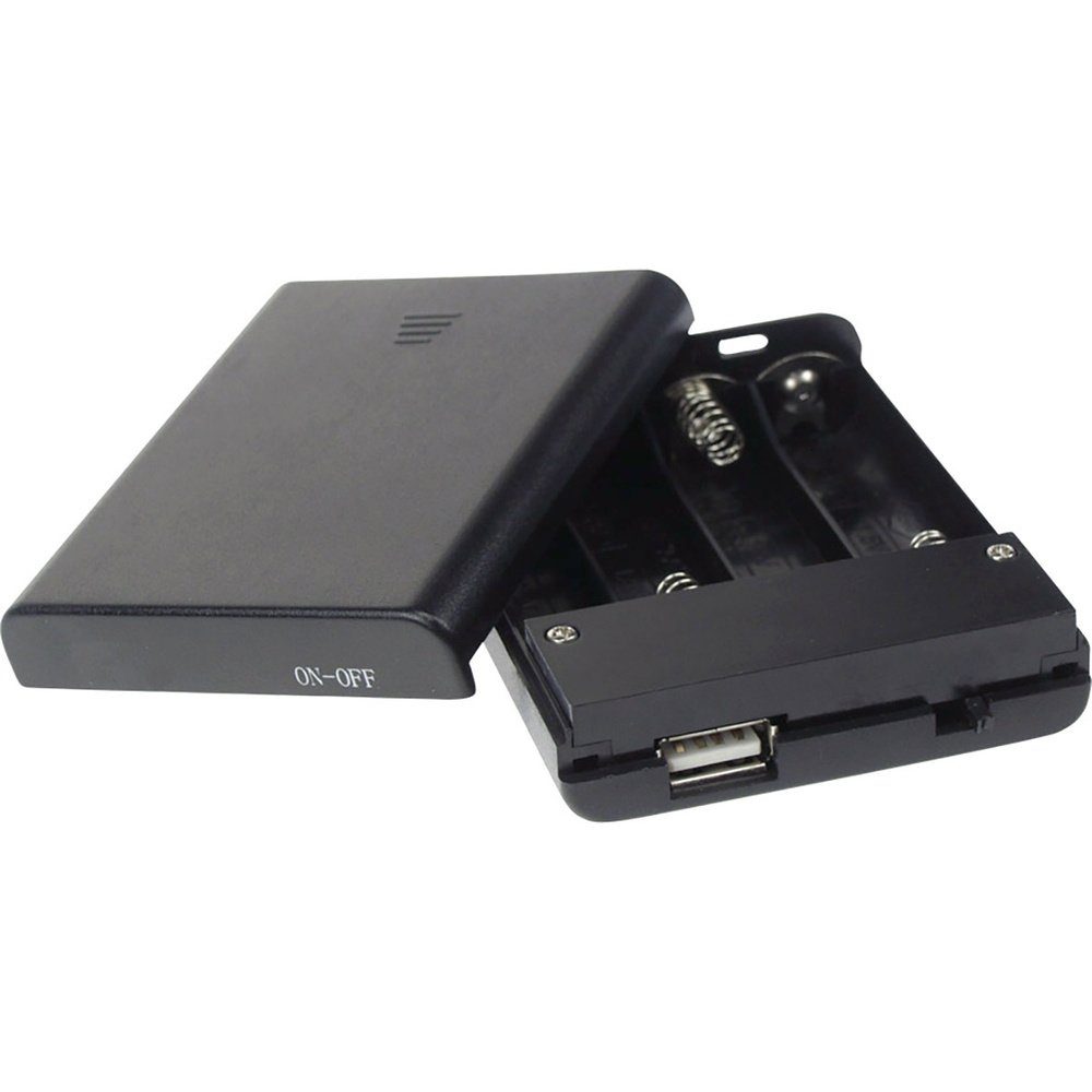 Velleman Batteriewächter Velleman BH341USB Batteriebox 4x Mignon (AA) (L x B x H) 60 x 20 x 80