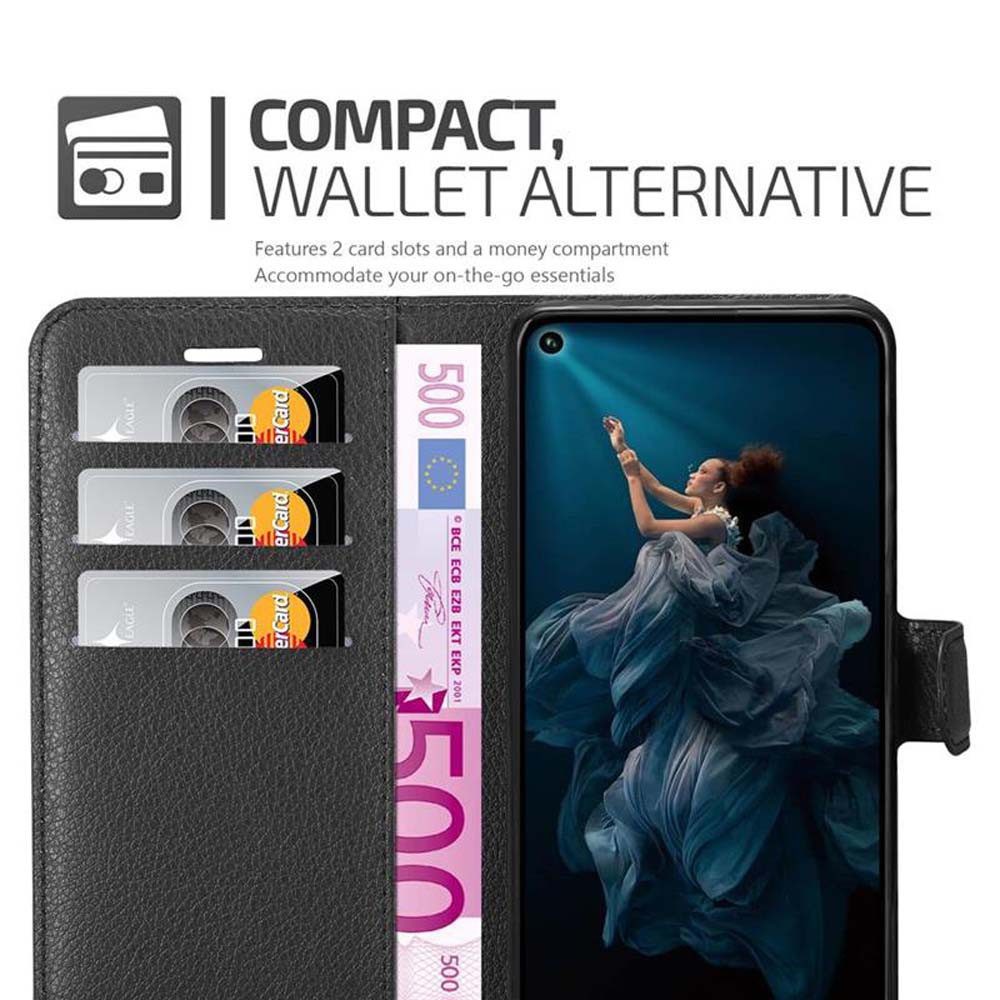 Cadorabo Handyhülle für Honor 20 PRO Hülle Honor 20 PRO, Hülle Schutzhülle mit Standfunktion, Kartenfach und Magnetverschluss