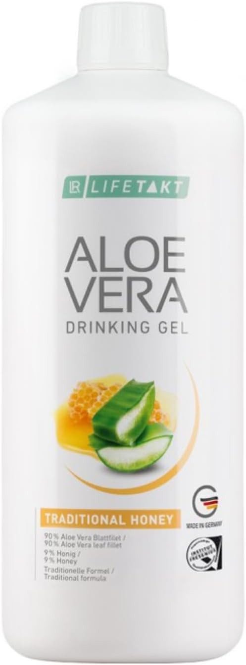 Aloe Vera Drinking Gel Traditionell mit Honig Tropfen