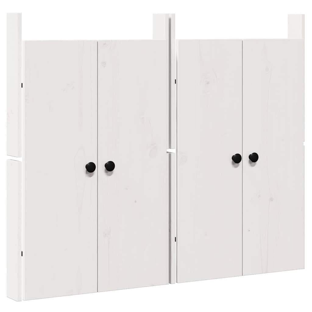 vidaXL Schranktür Küchentür mit Tür 2 pcs Weiß 50 x 9 x 82 cm Massivholz Kiefer (2 St)