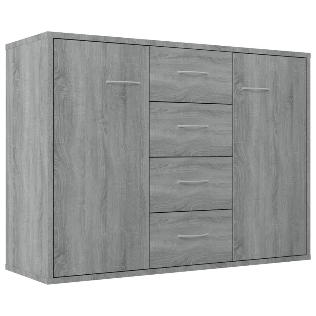 furnicato Sideboard Grau Sonoma 88x30x65 cm Holzwerkstoff (1 St)