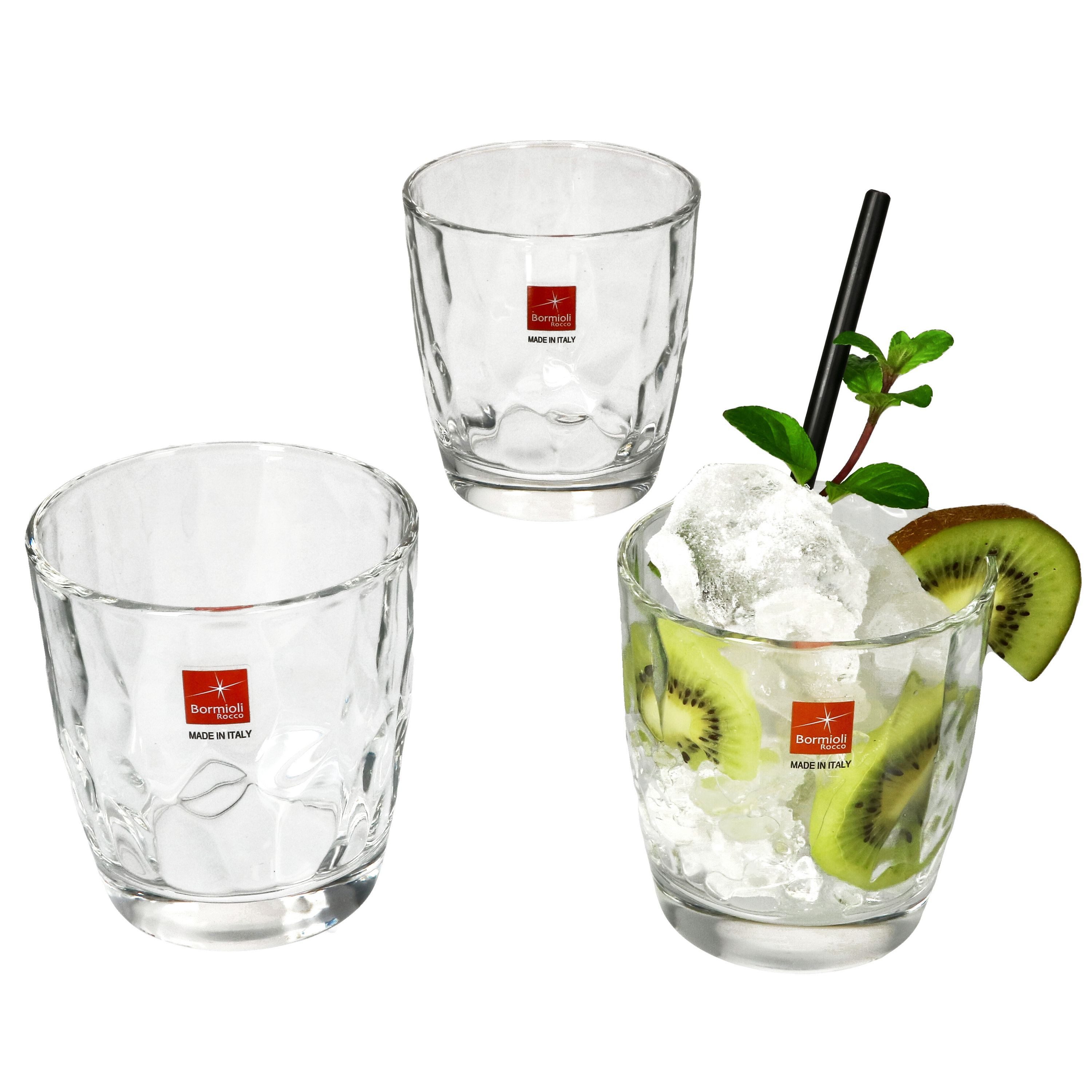 MamboCat Whiskyglas 3er Set Diamond Whiskyglas Klar 305ml Tumbler Cocktail Trinkgläser, Glas