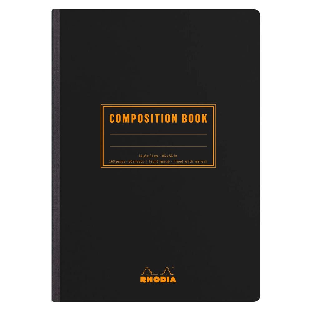 Rhodia Notizbuch Rhodia Rhodia Book A5 liniert+R schwarz