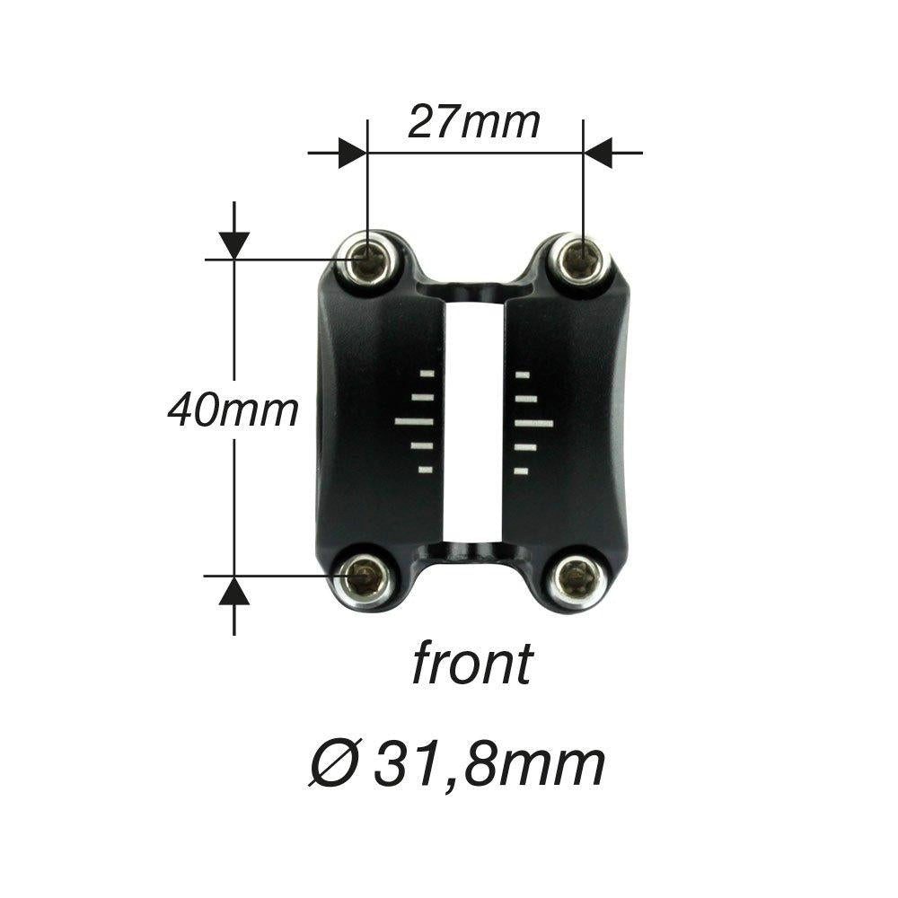 by.schulz Fahrradlenker By,Schulz Vorbaukappe SDS 4-Loch Ø31,8 mm schwarz inkl. 4x M5 T25 Schr