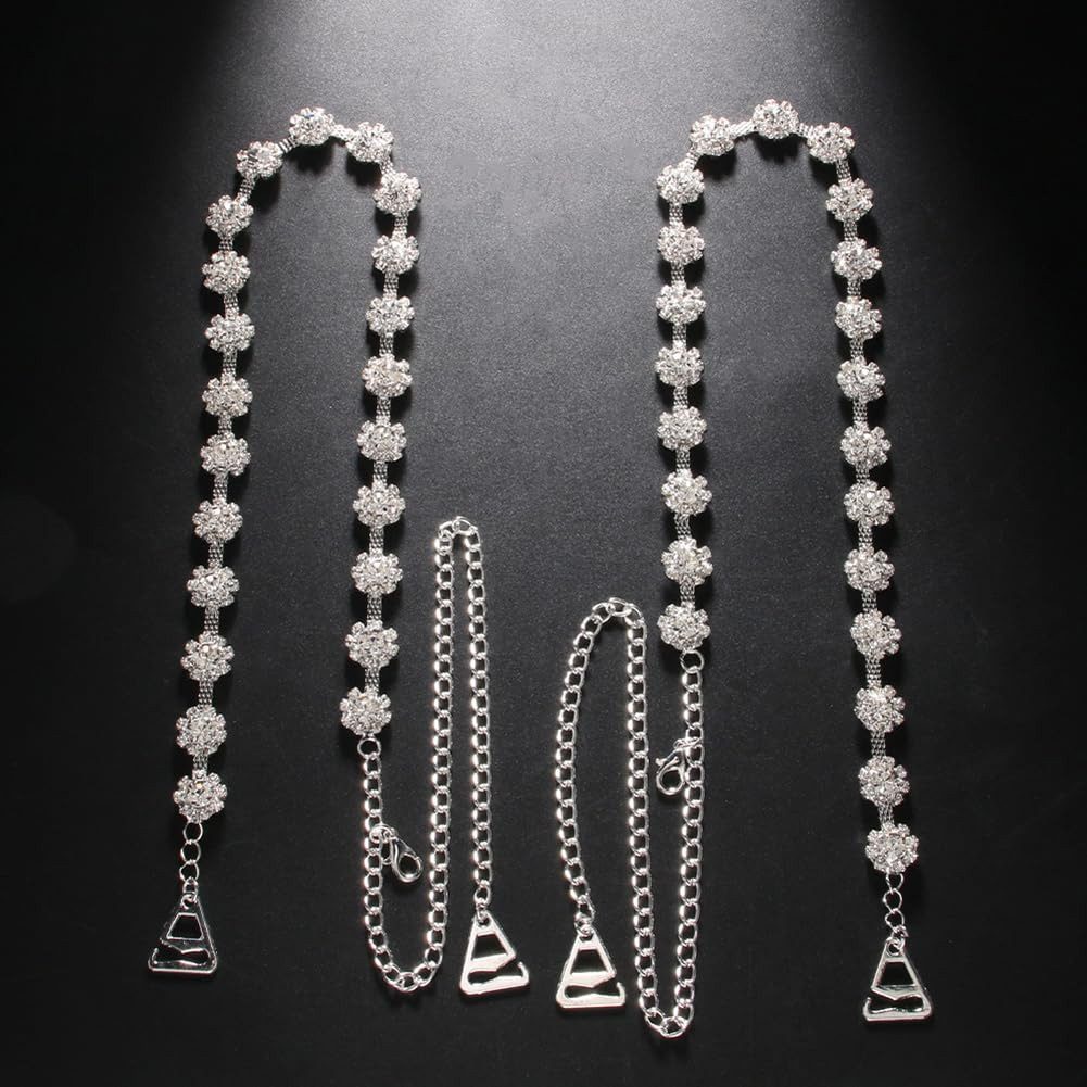 MOPUEA BH-Träger Luxus Strass BH-Träger,verstellbare Kristall Schultergurte für Frauen (Kristall-Schulterträger), Luxuriöses Design, rutschfest, verstellbar, vielseitig kombinierbar