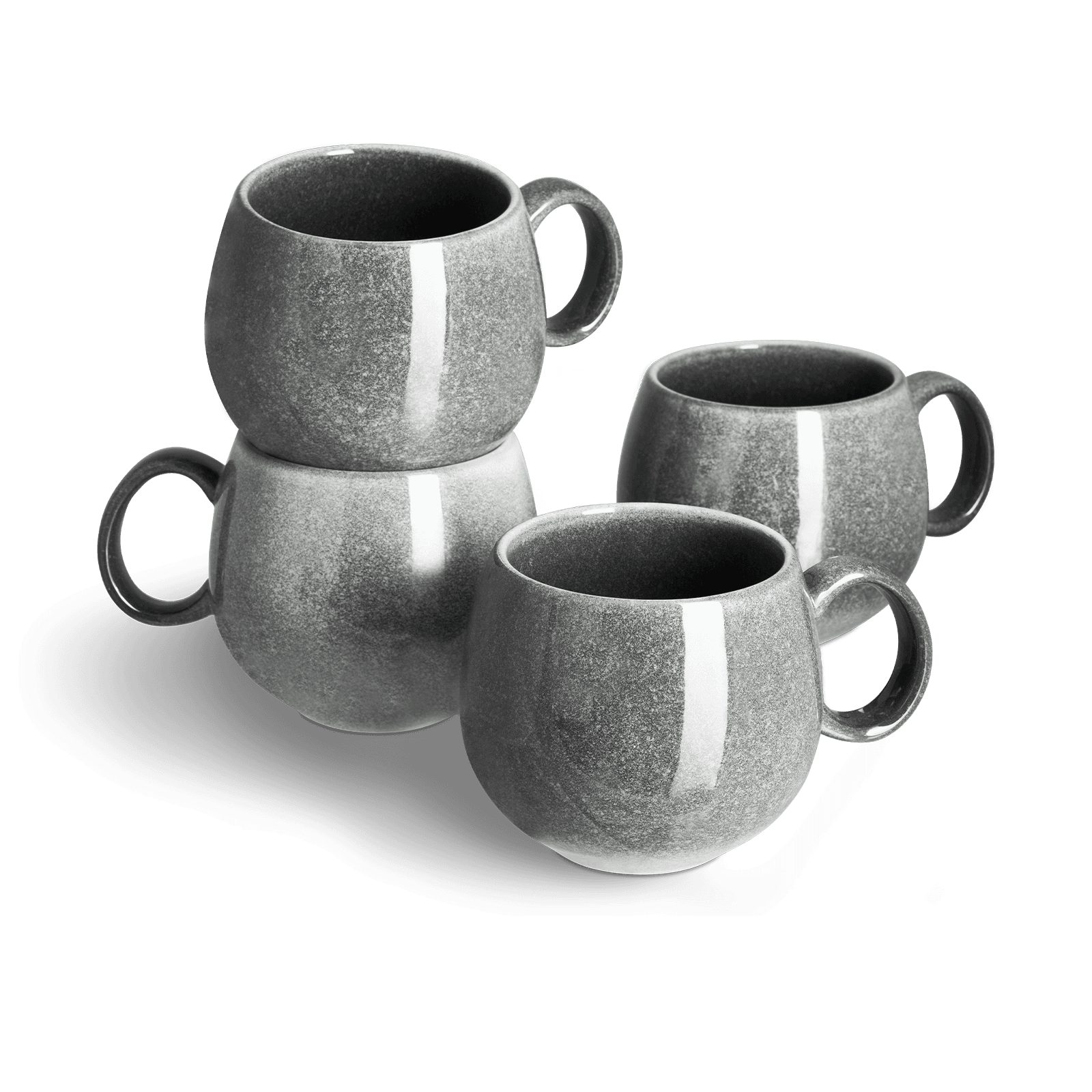Springlane Geschirr-Set Misty Cliff, Steingut, in verschiedenen Ausführungen und Sets, Steingut, robust, kratzfest, 4er-Set Tasse