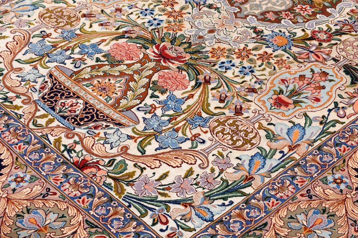 Nain 161x244 6 Höhe: Seidenkette Isfahan Orientteppich, Handgeknüpfter Shahaupour mm Trading, rechteckig, Orientteppich
