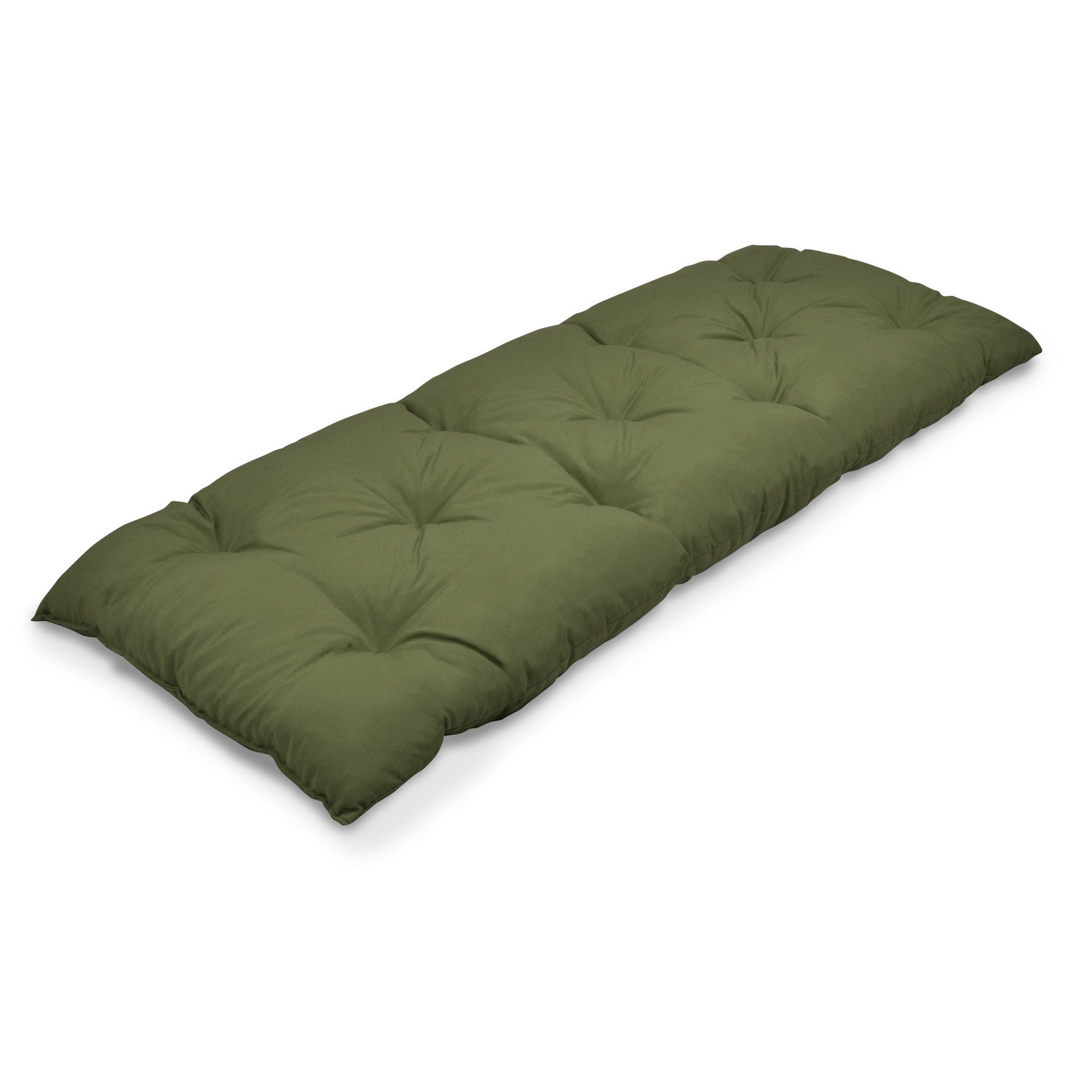Beautissu Bankauflage Bankauflage Flair BK, ca.100x50x10cm, Olivegrün, Sitzkissen für Gartenbank, Bankpolster Outdoor & Hollywoodschaukel