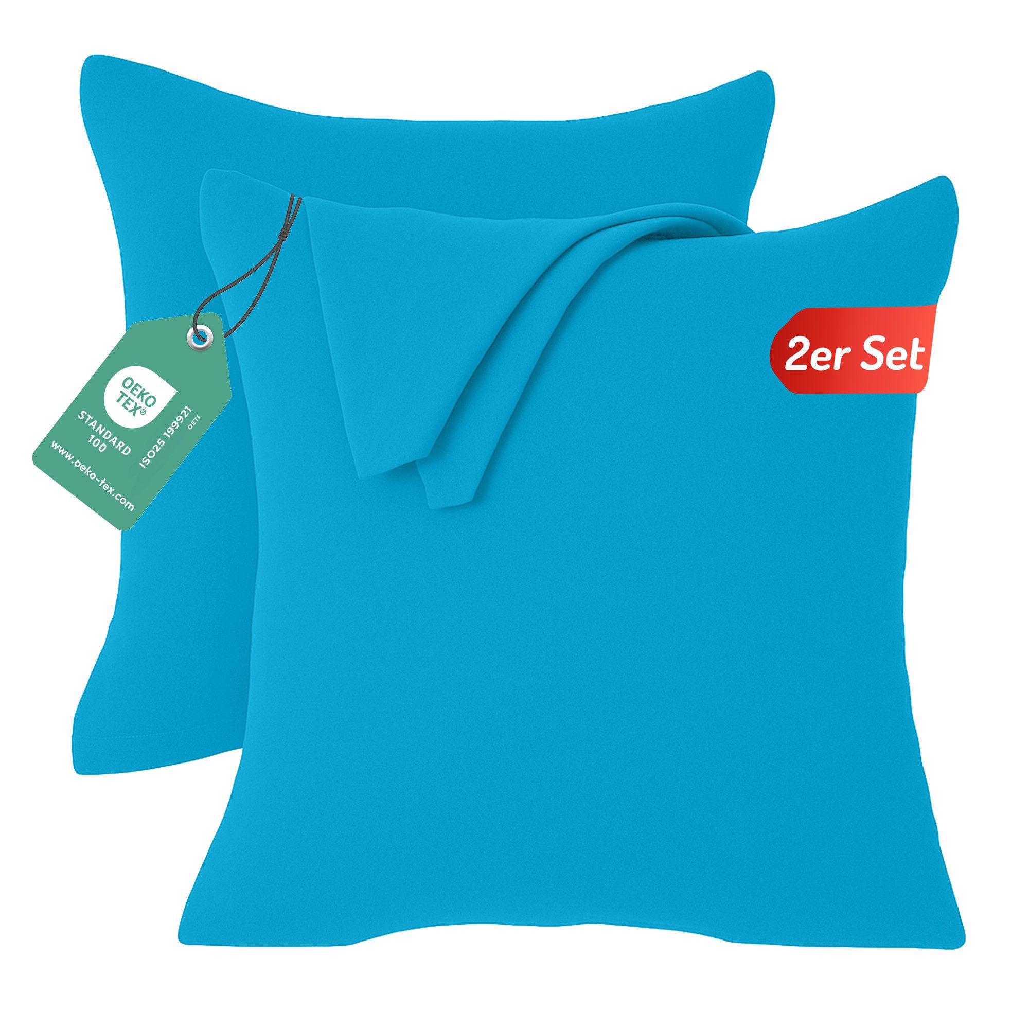 livessa Kissenbezug 2er Set Kissenbezug - Verdeckter Reißverschluss - Kopfk günstig online kaufen