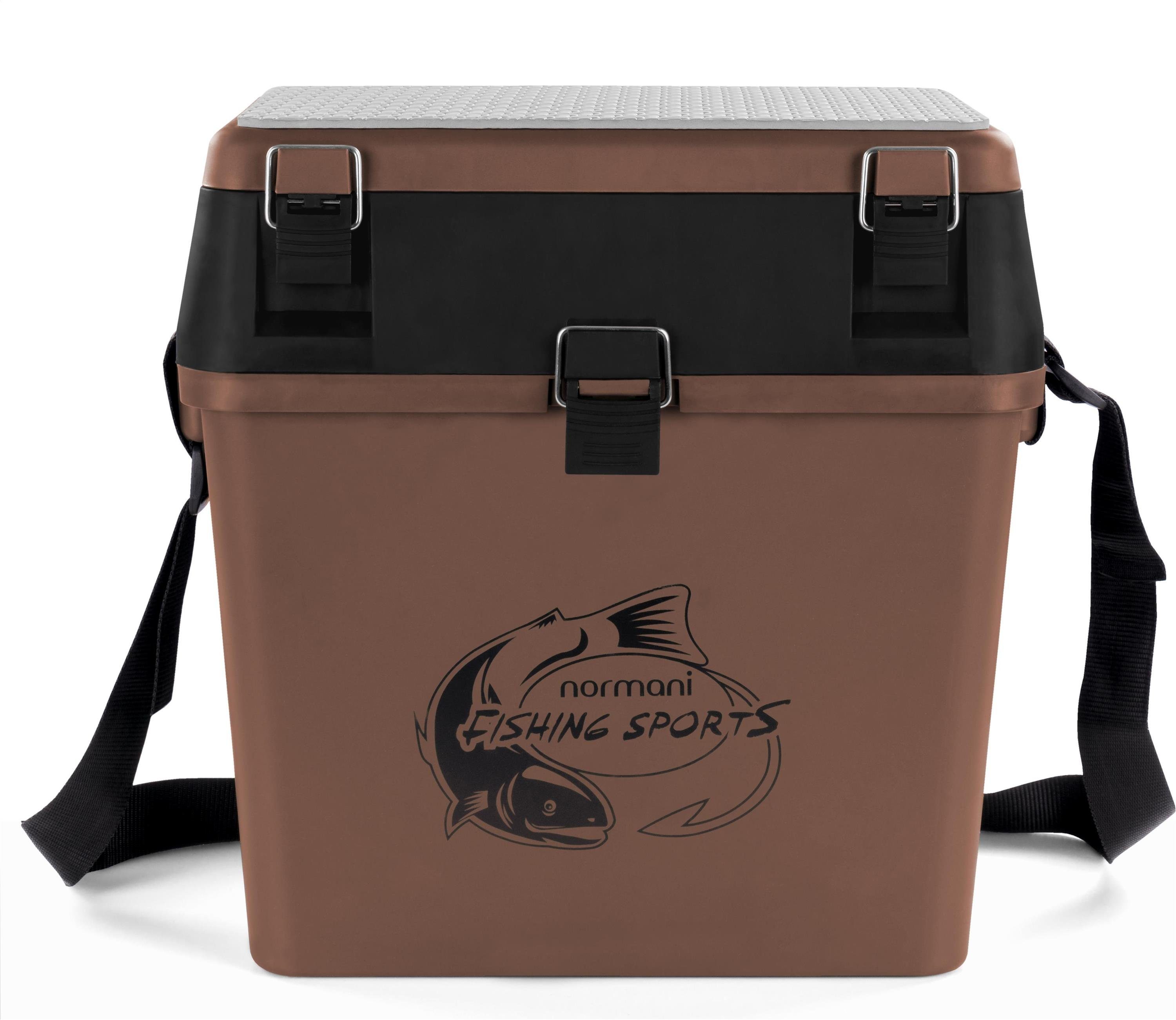 normani Angelkoffer Angelbox Bilbao, Angeltasche Sitzkiepe mit Rucksackfunktion und Tackle-Boxen