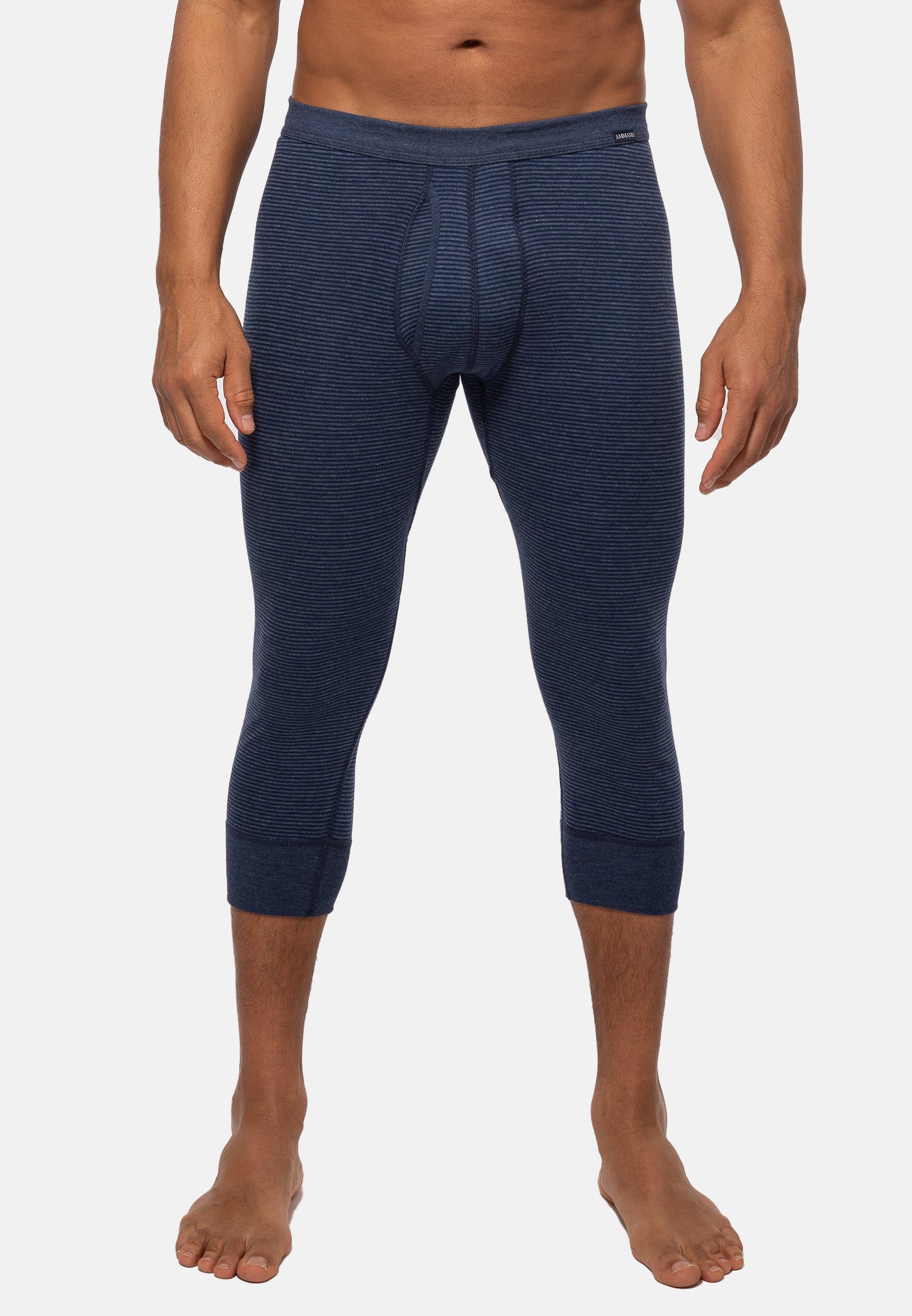 Ammann Lange Unterhose Jeans (1-St) Lange Unterhose - Baumwolle - Mit Eingriff - Dunkelblau
