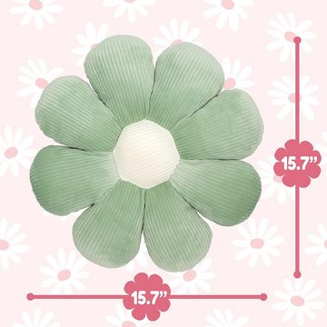 Fivejoy Stuhlkissen Blumenboden Kissen Tatami Blumenförmiges Plüsch-Dekor der Sitzkissen