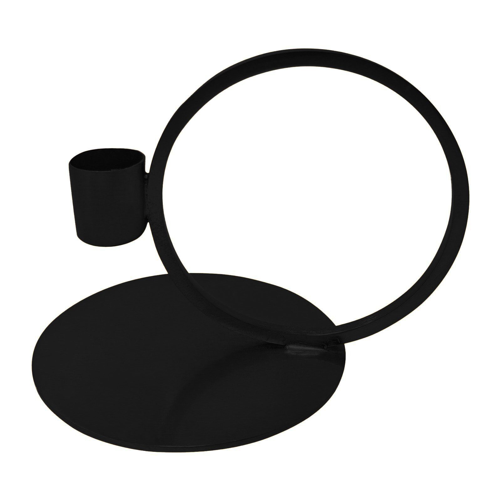 LaLe Living Kerzenständer GEO 14x10cm ringförmiger Kerzenhalter, in Gold und Schwarz aus Eisen. € 19,90