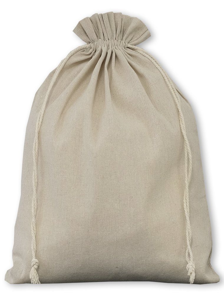 Aufbewahrungstasche 2 Leinenbeutel, Leinensack mit Kordel, großer Beutel, Geschenkbeutel