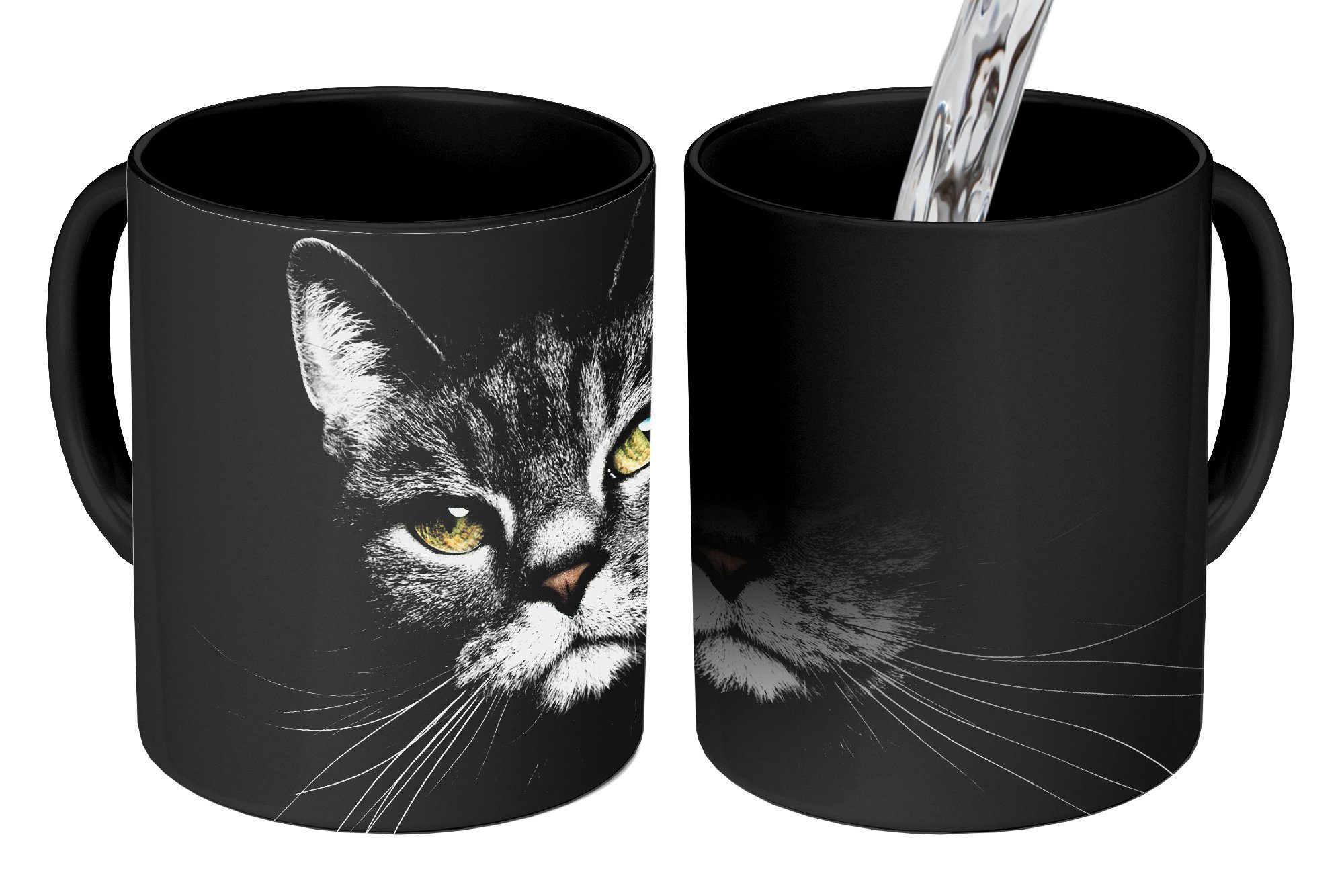 Tasse Haustiere - Katze - Tiere - Schwarz - Weiß