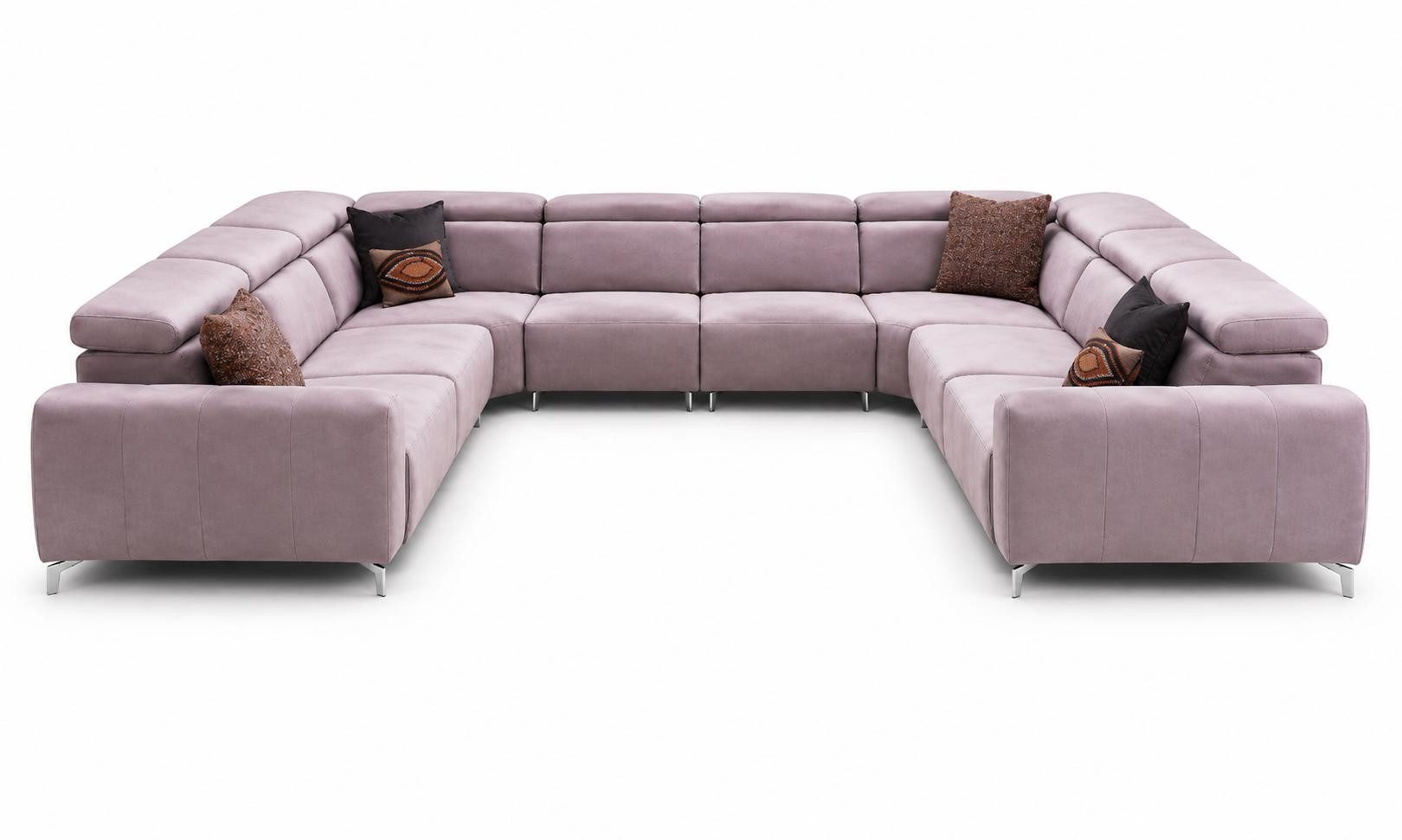JVmoebel Wohnlandschaft Luxuriöses U-Form Ecksofa für das Wohnzimmer, italienische Möbel, 6 Teile, Made in Europa