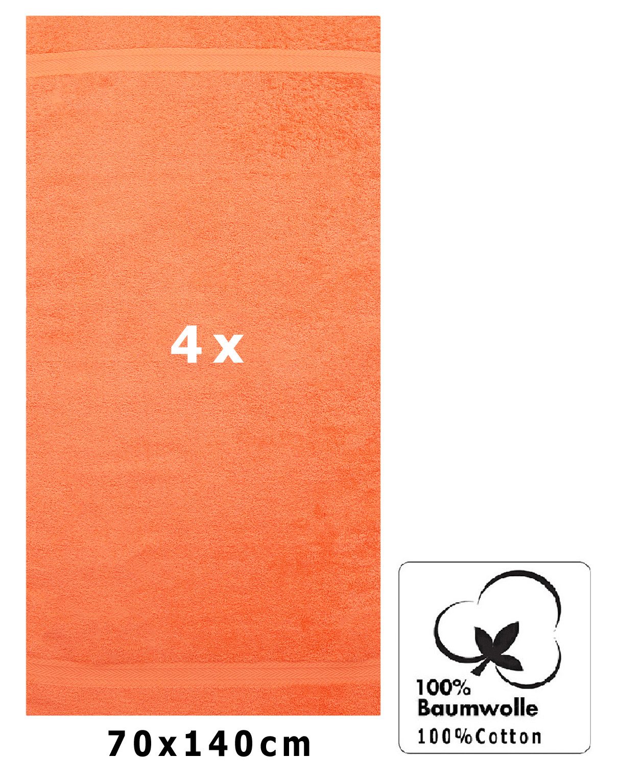 Betz Duschtücher 4 Stück Duschtücher 70x140 günstig online kaufen