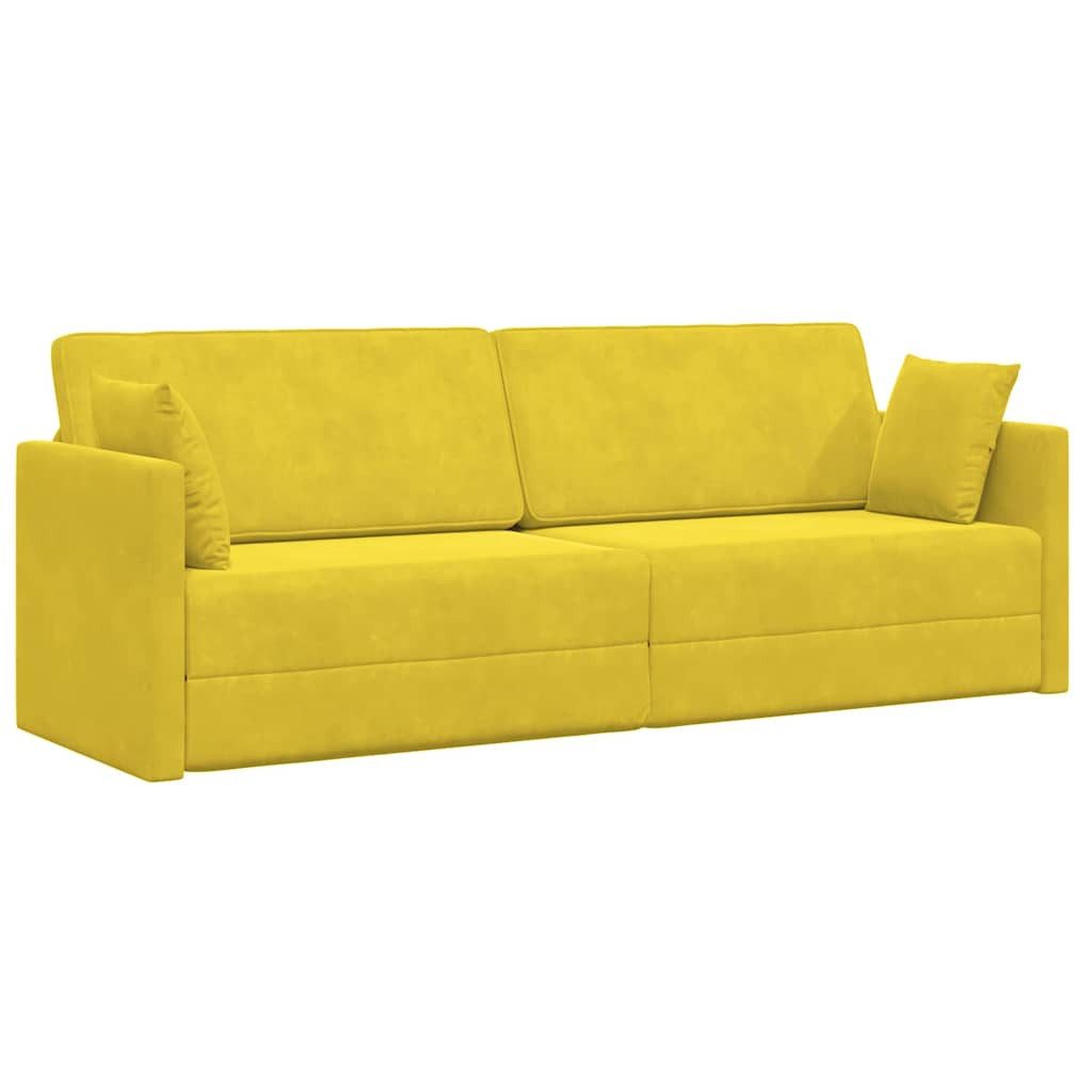 vidaXL Sofa Boden-Schlafsofa Gelb 213 x günstig online kaufen