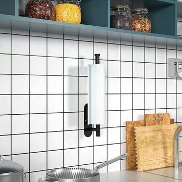 QLS Küchenrollenhalter, Handtuchhalter Küchenpapierhalter ohne Bohren Selbstklebend