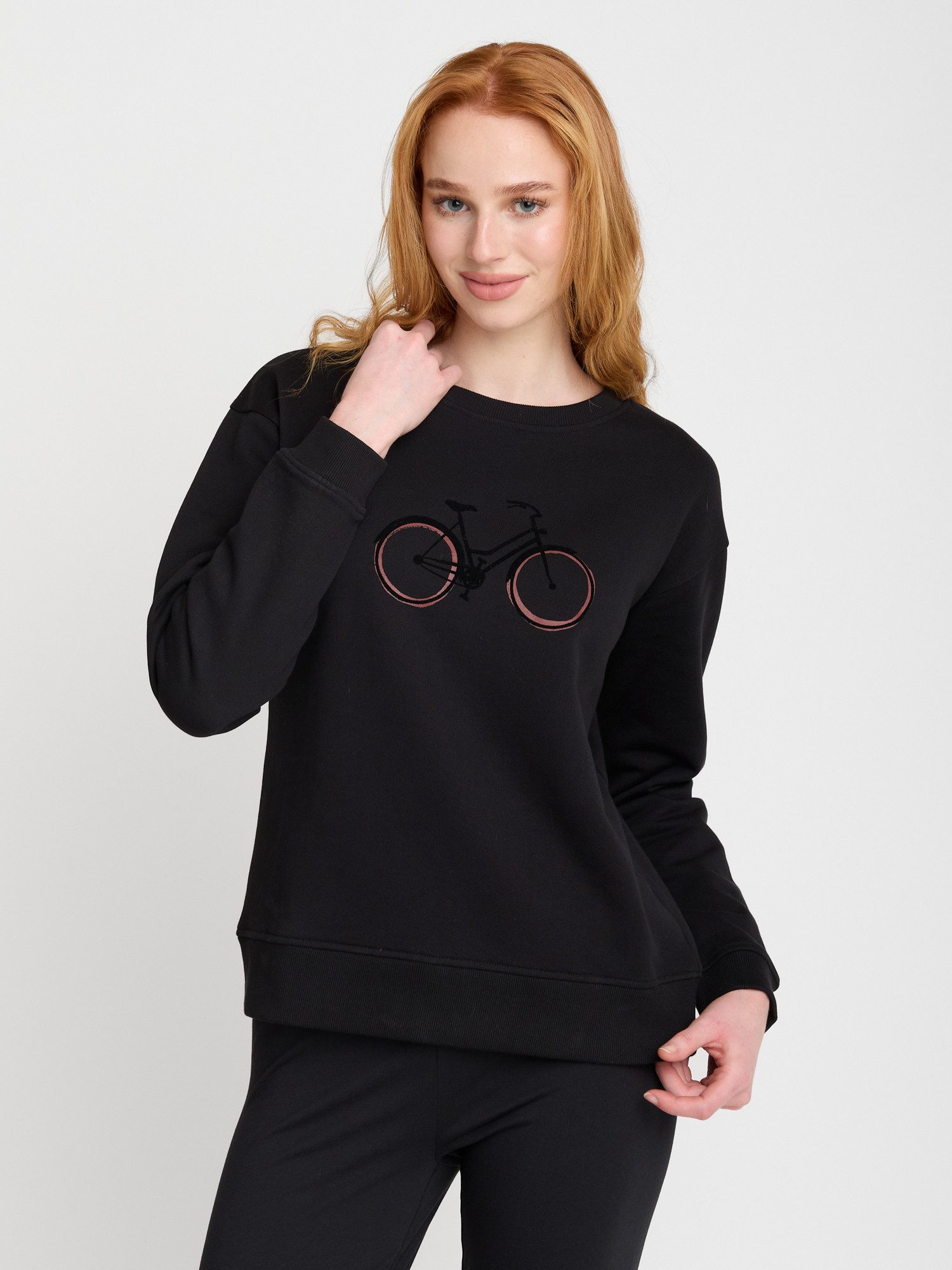 GreenBomb Sweatshirt Canty Bike Flock Motiv Fahrrad (1) Bio-Baumwolle, GOTS-zertifizierte Herstellung, atmungsaktiv