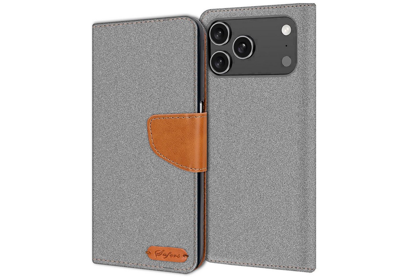 CoolGadget Handyhülle Denim Schutzhülle Flip Case für Apple iPhone 17 Pro Max 6,9 Zoll, Book Cover Handy Tasche Hülle für iPhone 17 Pro Max Klapphülle