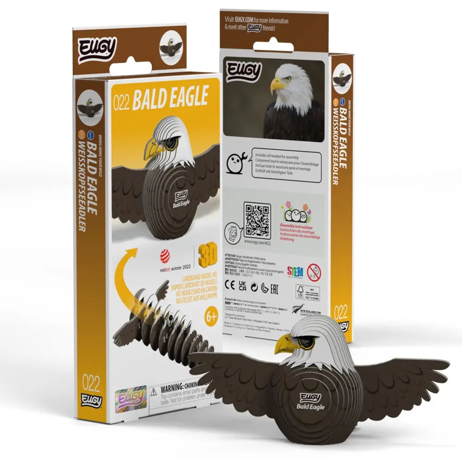 BrainBox Spiel EUGY - 3D Bastelset Weisskopfseeadler